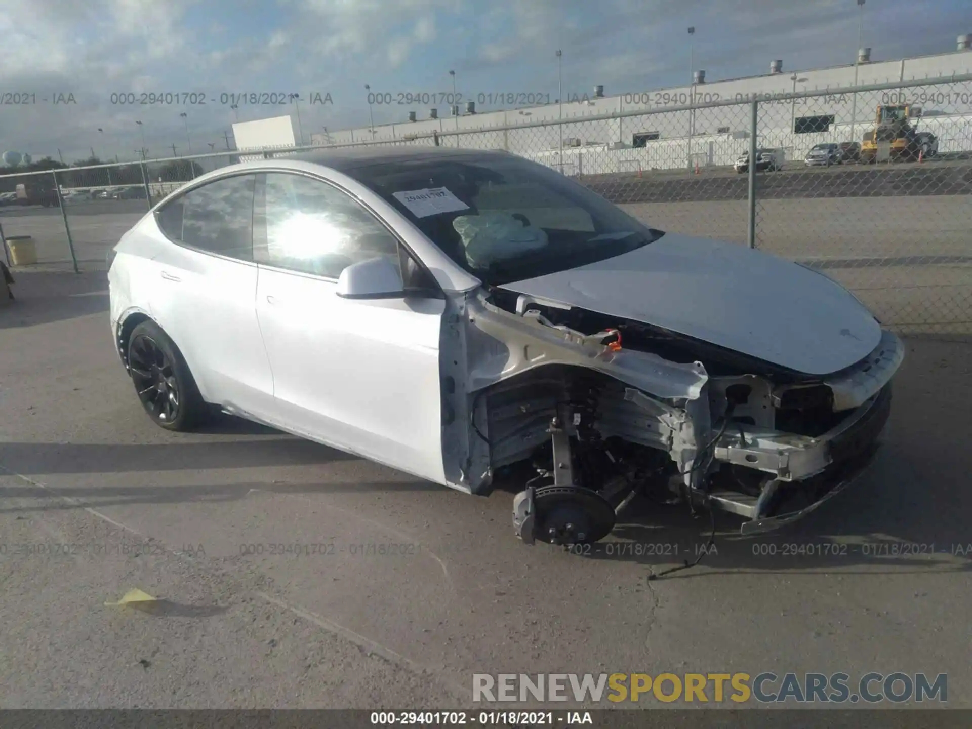 1 Photograph of a damaged car 5YJYGDEF3LF003063 TESLA MODEL Y 2020