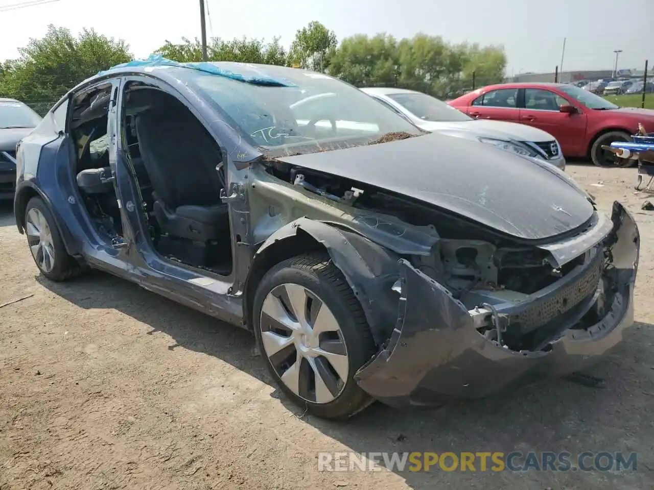 9 Photograph of a damaged car 5YJYGDEF3LF005993 TESLA MODEL Y 2020