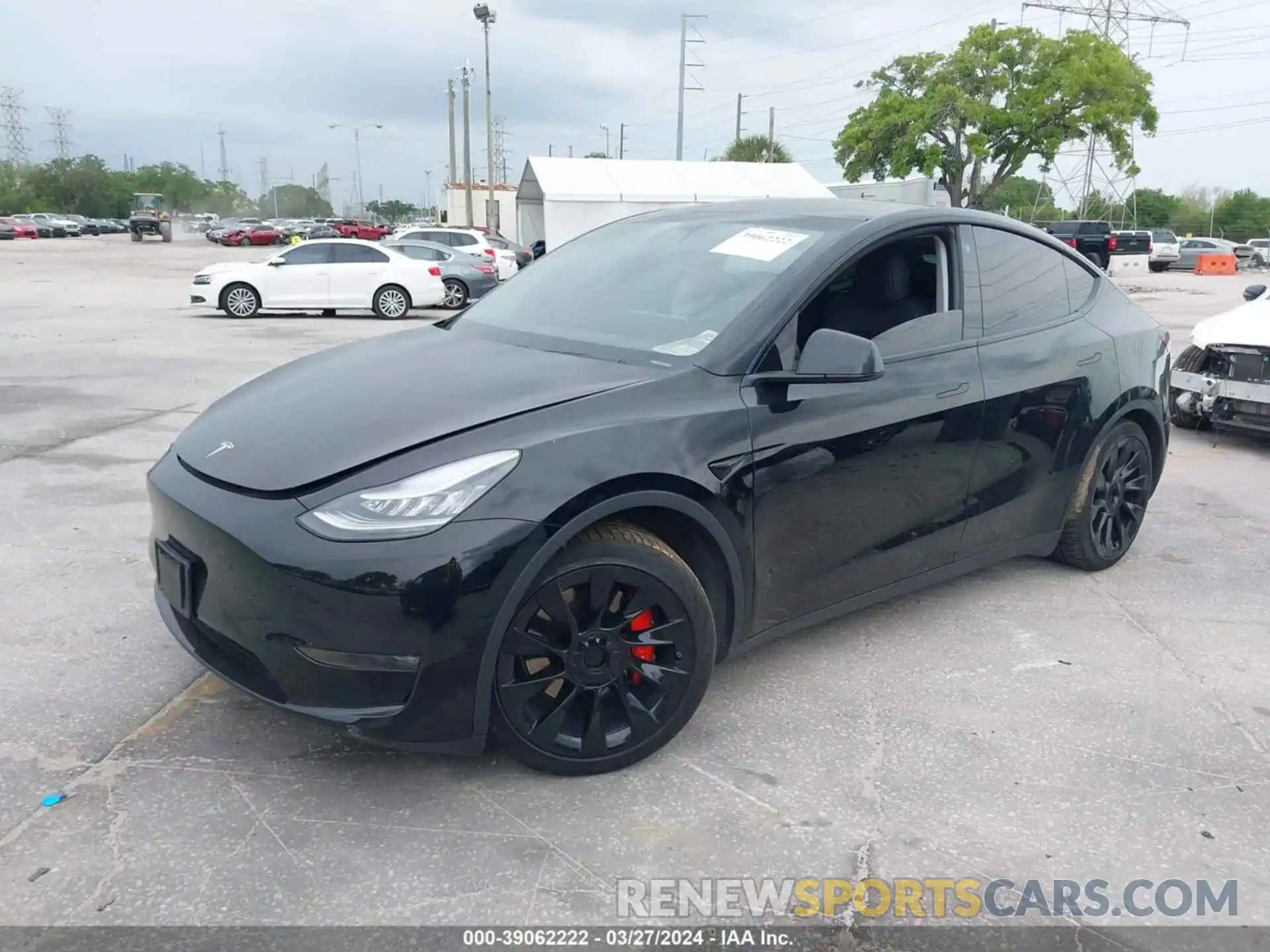 2 Photograph of a damaged car 5YJYGDEF3LF012202 TESLA MODEL Y 2020