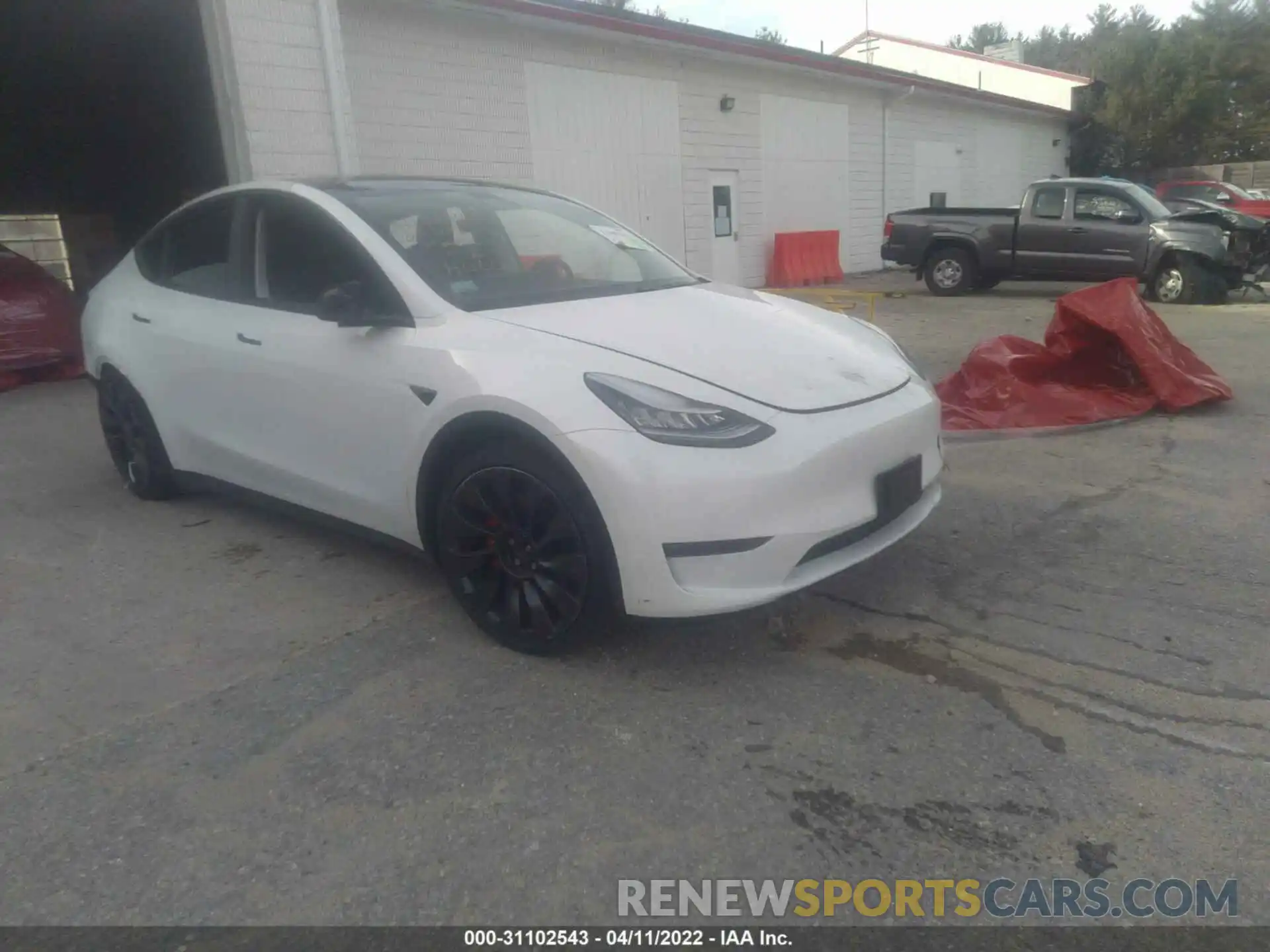 1 Photograph of a damaged car 5YJYGDEF3LF012300 TESLA MODEL Y 2020