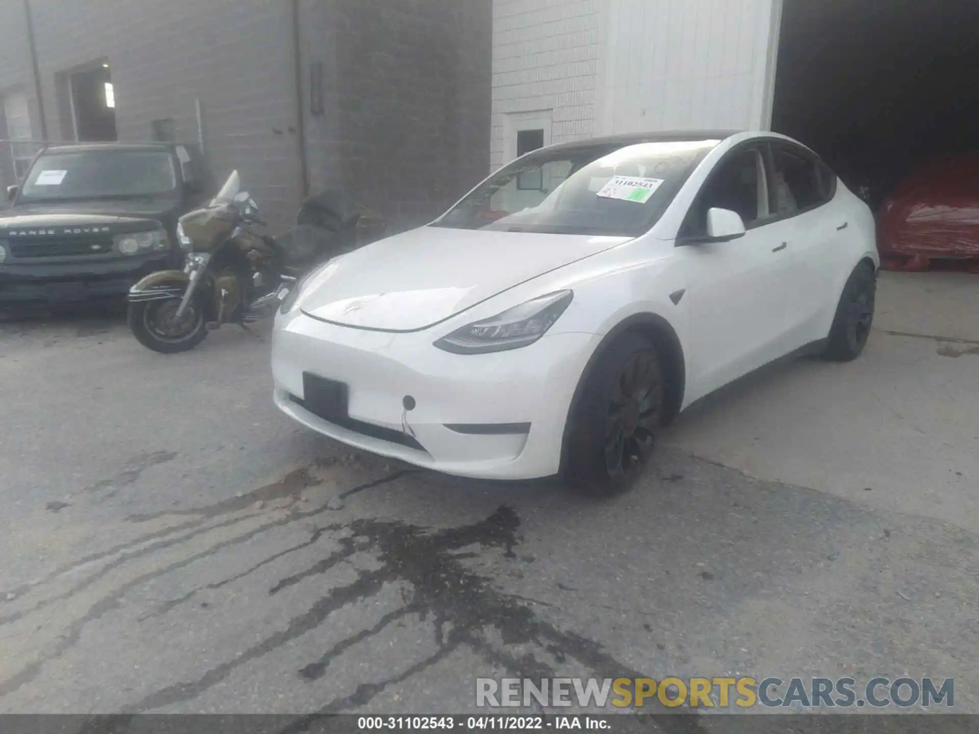 2 Photograph of a damaged car 5YJYGDEF3LF012300 TESLA MODEL Y 2020