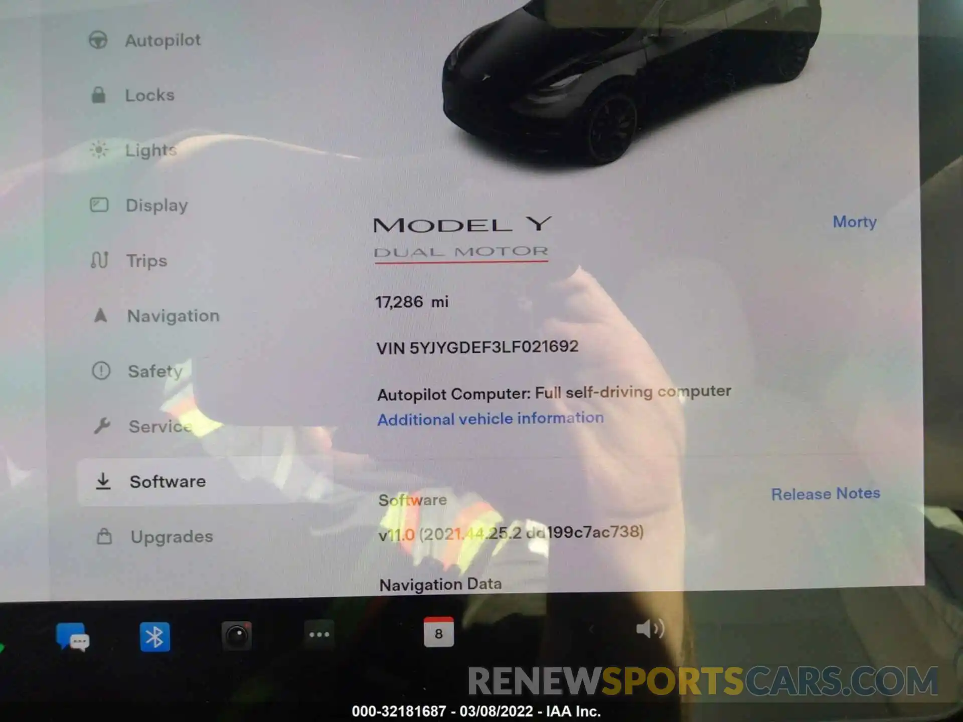 7 Photograph of a damaged car 5YJYGDEF3LF021692 TESLA MODEL Y 2020