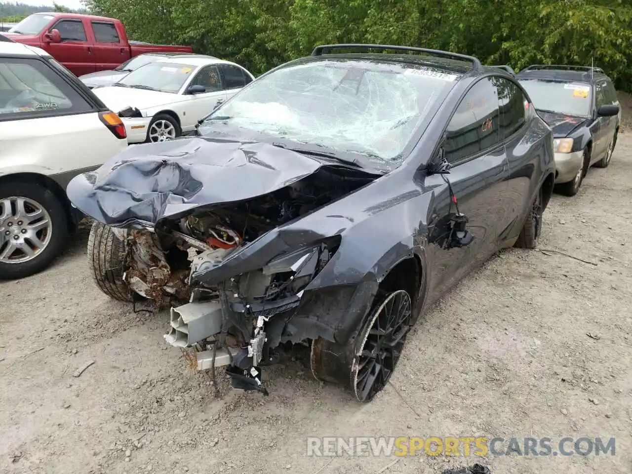 2 Photograph of a damaged car 5YJYGDEF3LF022681 TESLA MODEL Y 2020