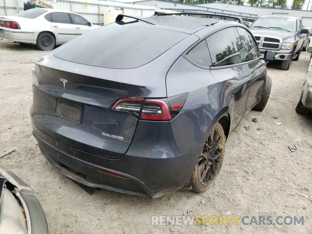 4 Photograph of a damaged car 5YJYGDEF3LF022681 TESLA MODEL Y 2020