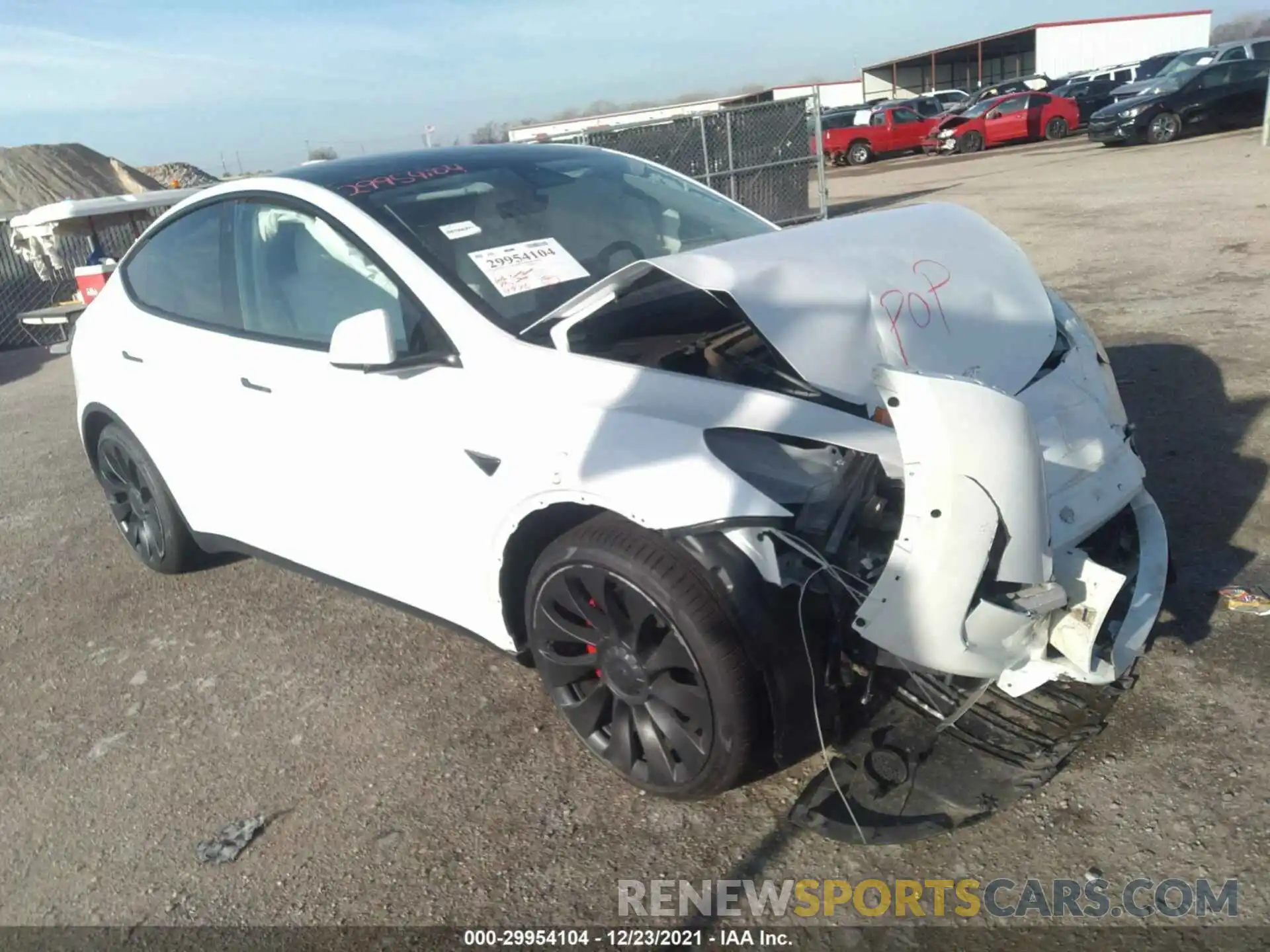 1 Photograph of a damaged car 5YJYGDEF3LF040775 TESLA MODEL Y 2020