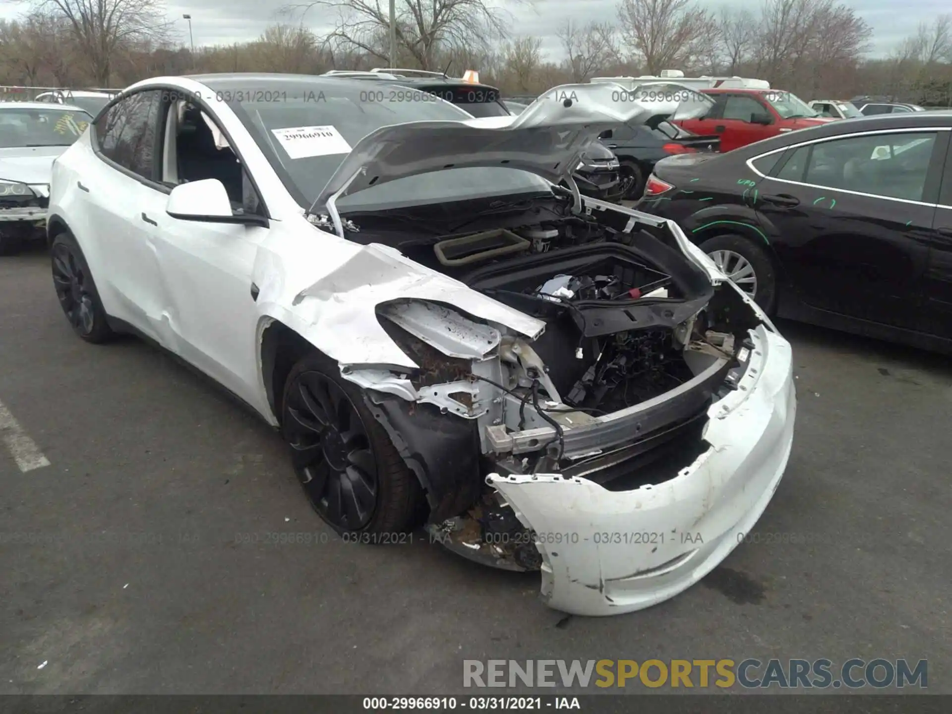 1 Photograph of a damaged car 5YJYGDEF3LF050030 TESLA MODEL Y 2020