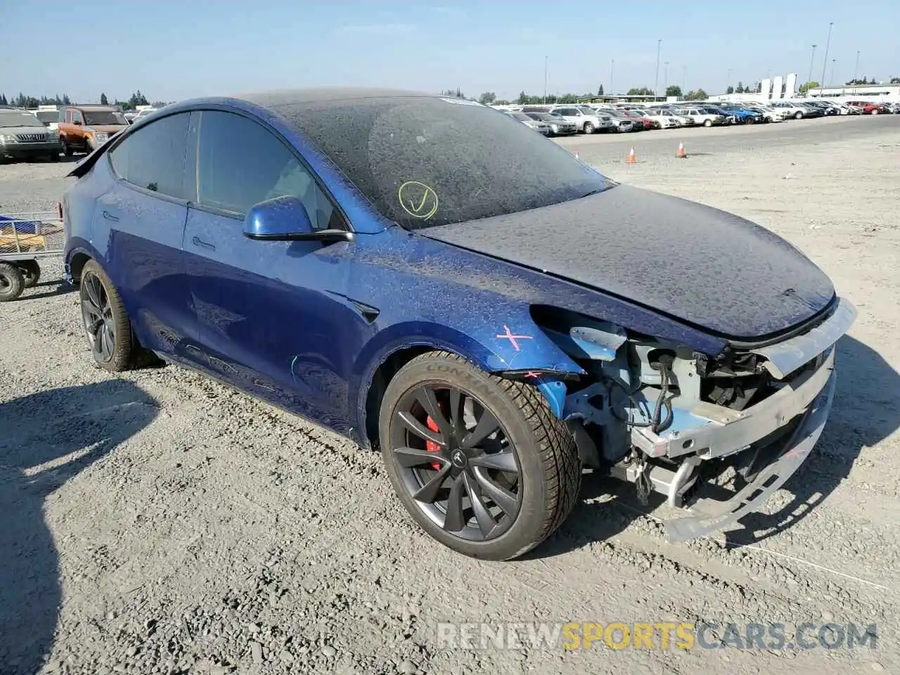 1 Photograph of a damaged car 5YJYGDEF4LF000253 TESLA MODEL Y 2020