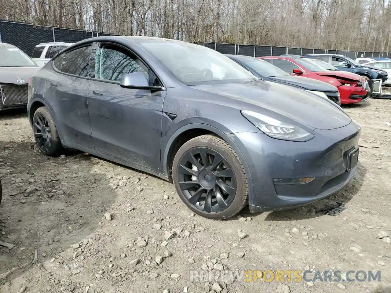 4 Фотография поврежденного автомобиля 5YJYGDEF4LF002522 TESLA MODEL Y 2020