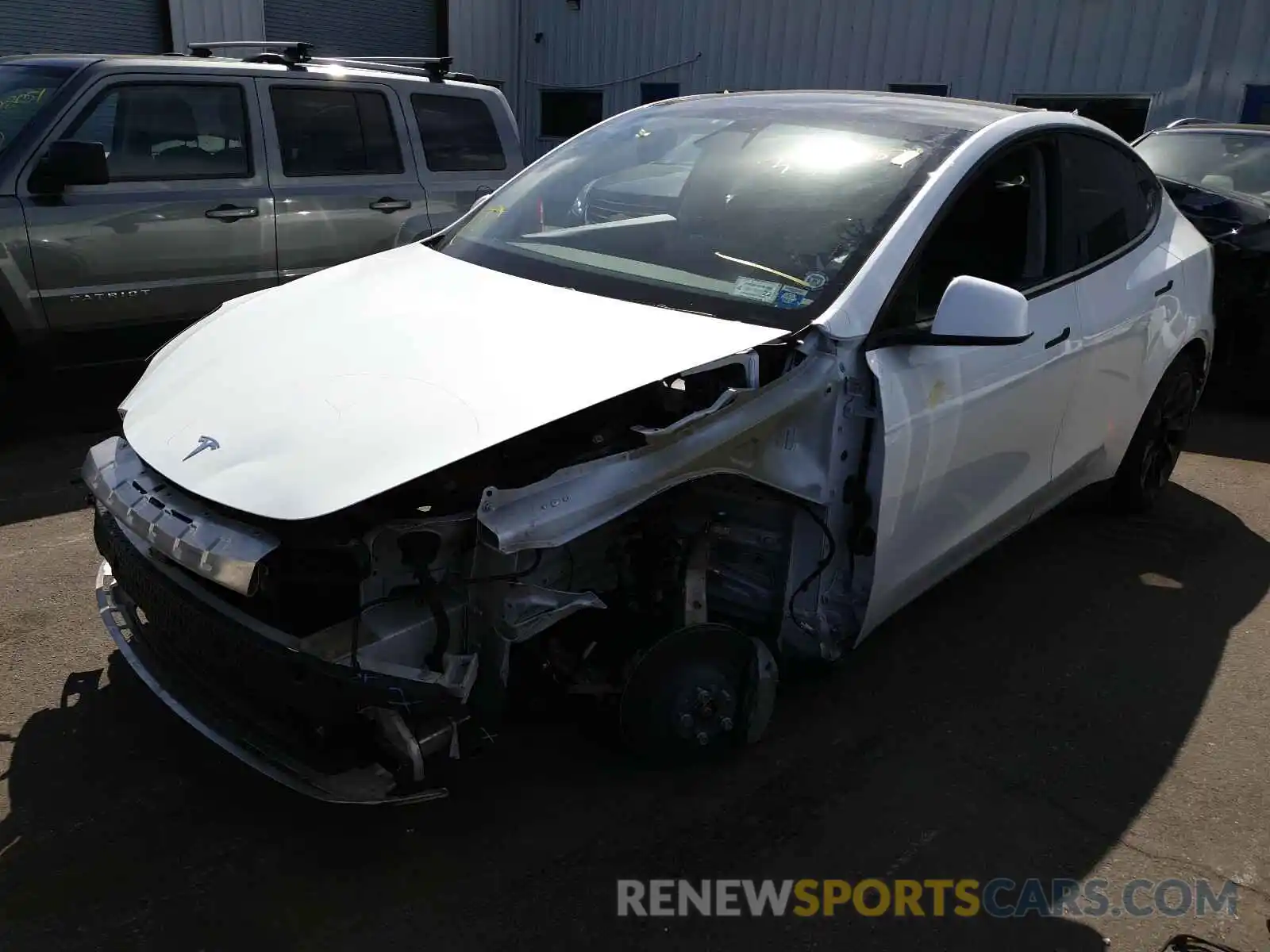 2 Photograph of a damaged car 5YJYGDEF4LF002780 TESLA MODEL Y 2020