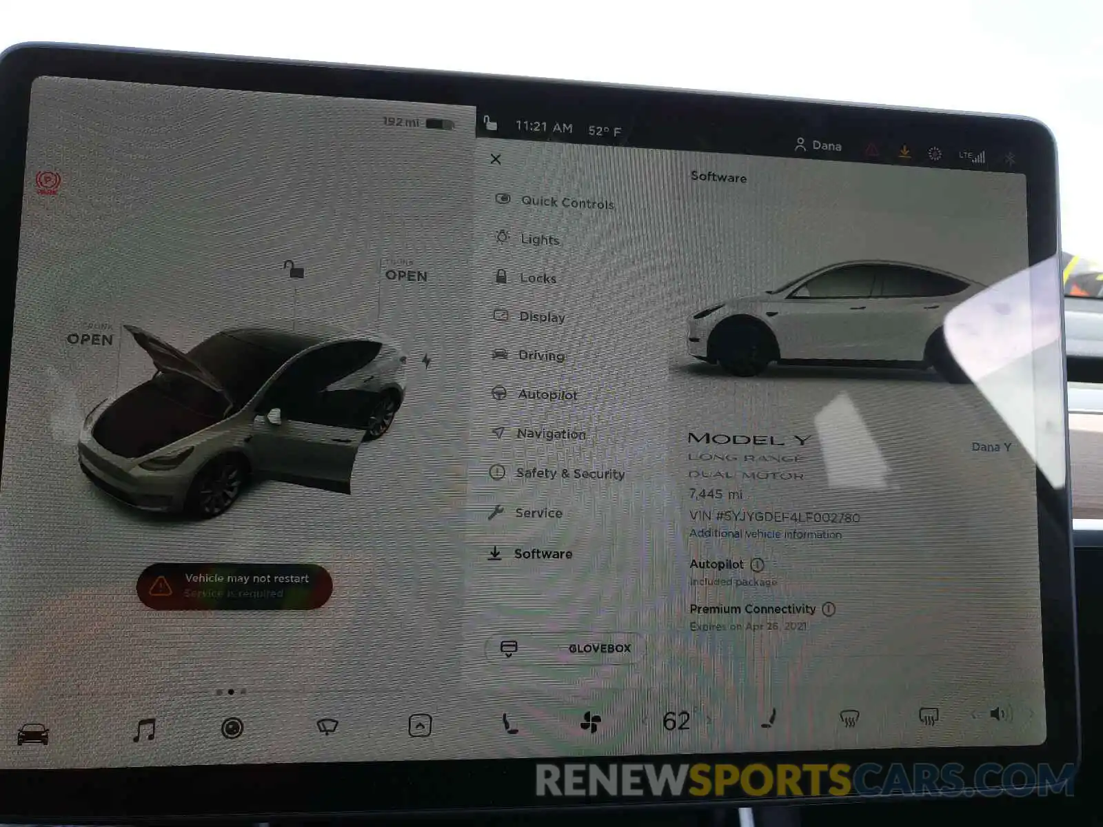 8 Photograph of a damaged car 5YJYGDEF4LF002780 TESLA MODEL Y 2020