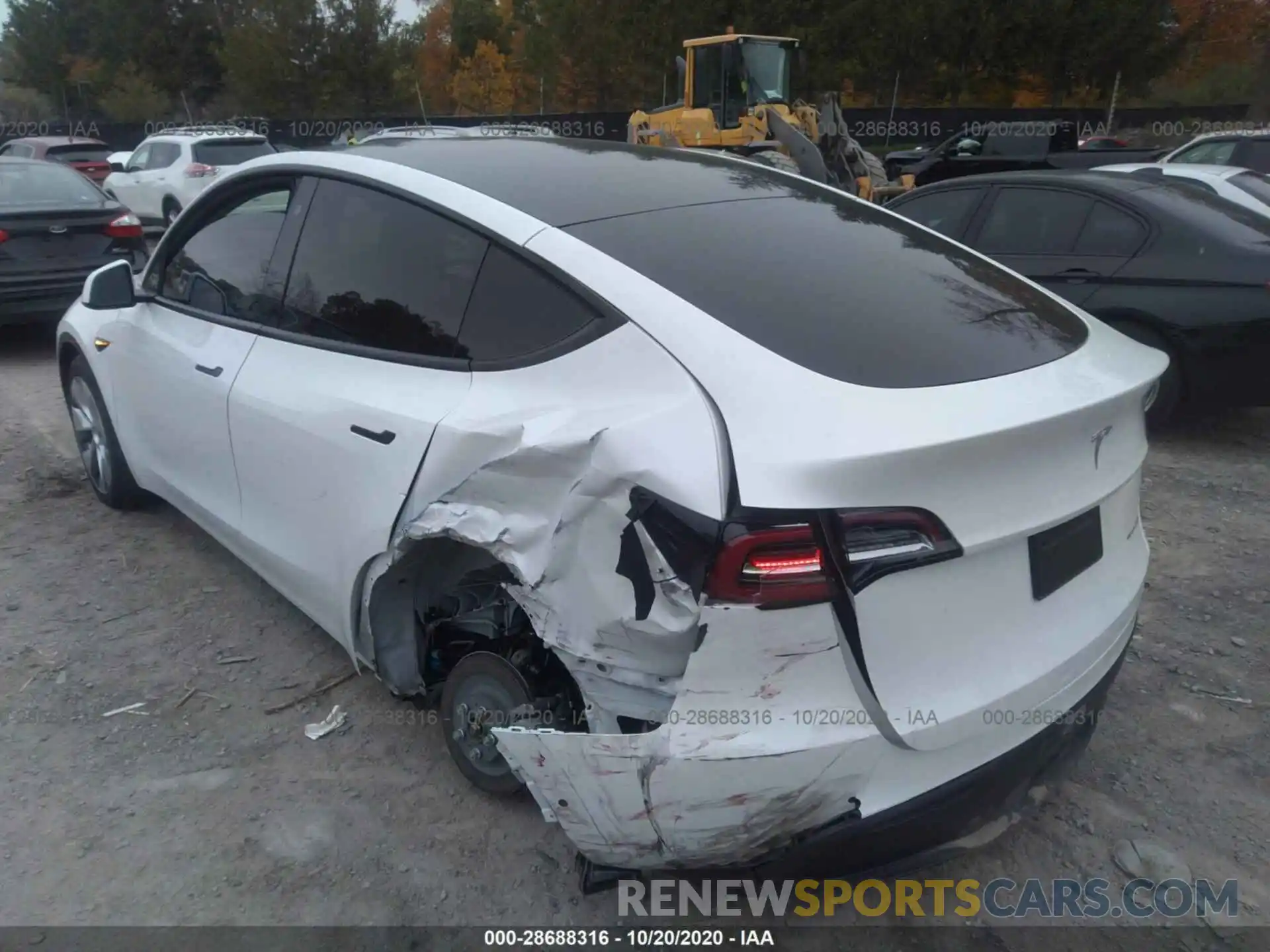 3 Photograph of a damaged car 5YJYGDEF4LF005551 TESLA MODEL Y 2020