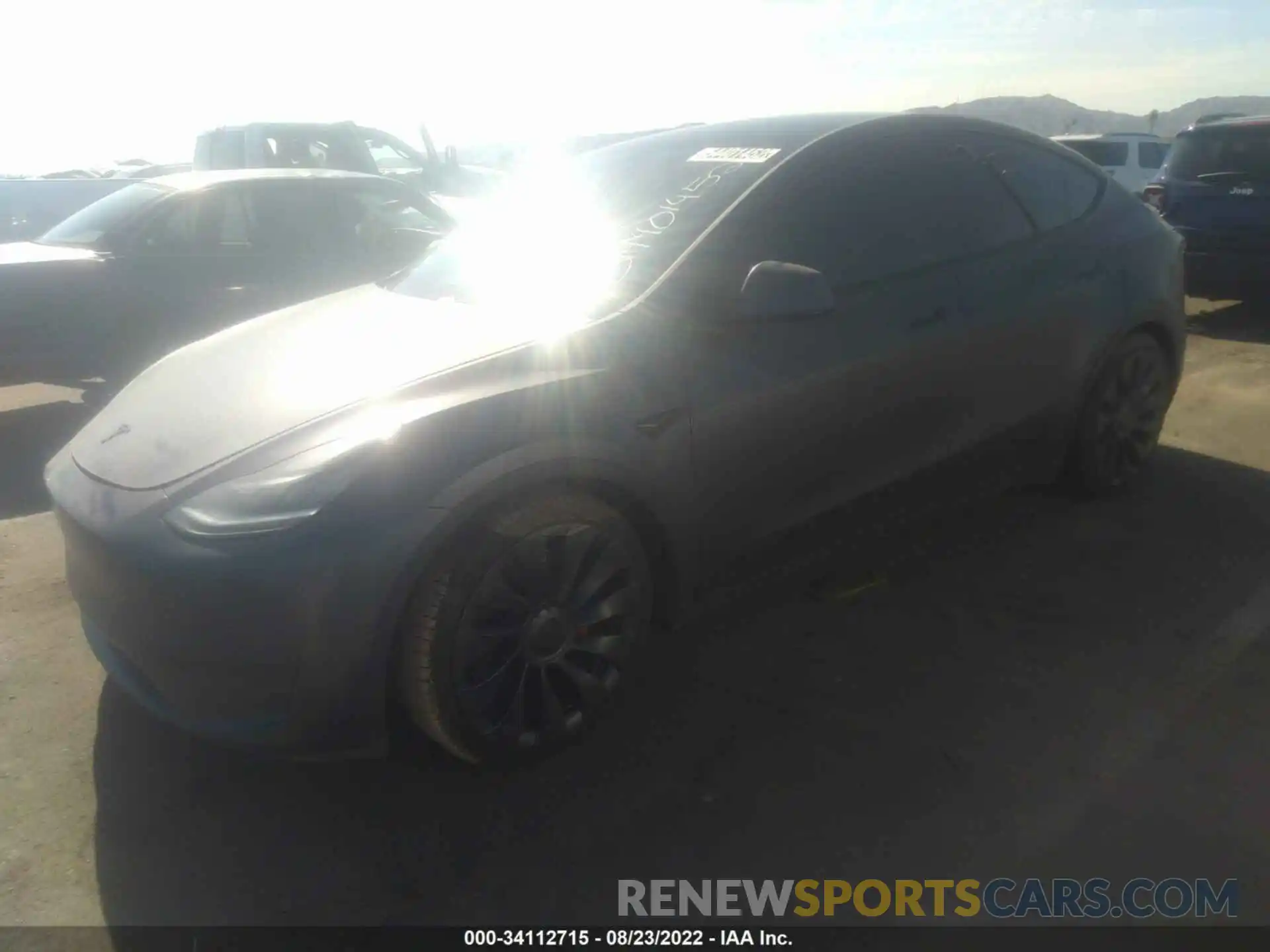 2 Photograph of a damaged car 5YJYGDEF4LF016405 TESLA MODEL Y 2020