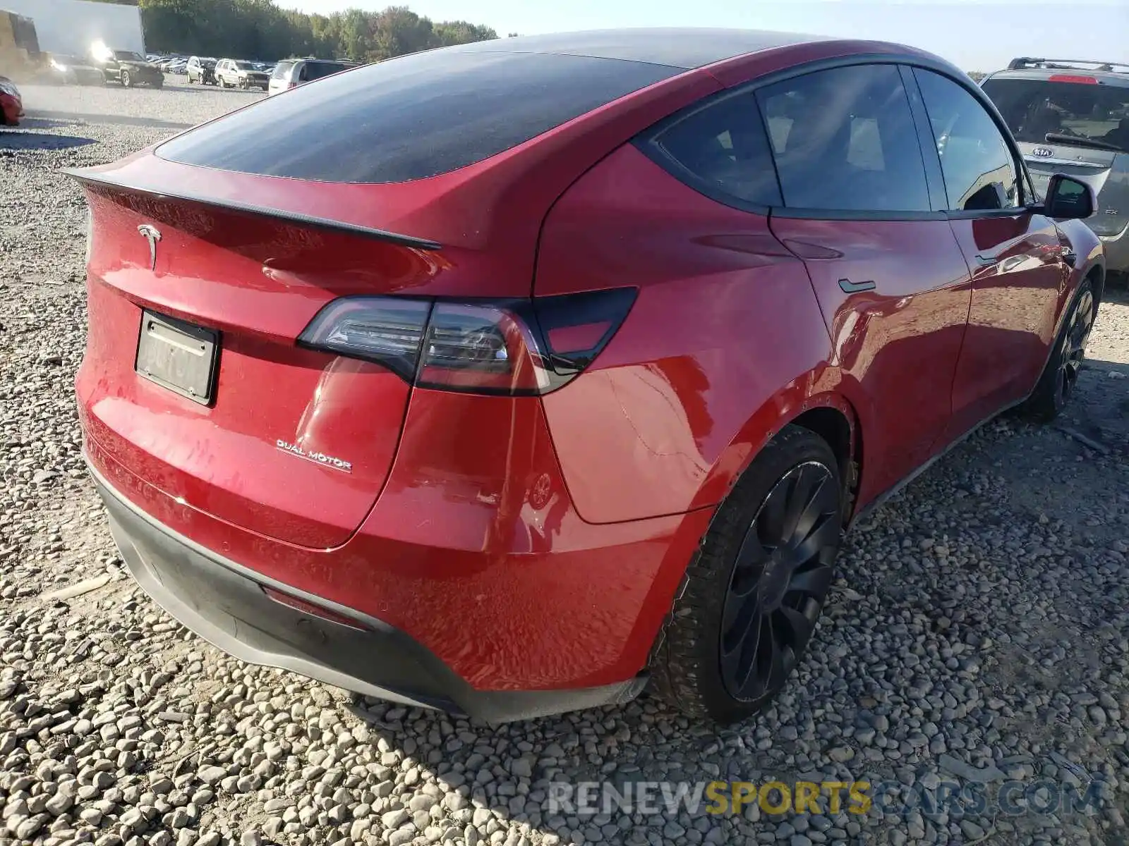 4 Photograph of a damaged car 5YJYGDEF4LF017487 TESLA MODEL Y 2020