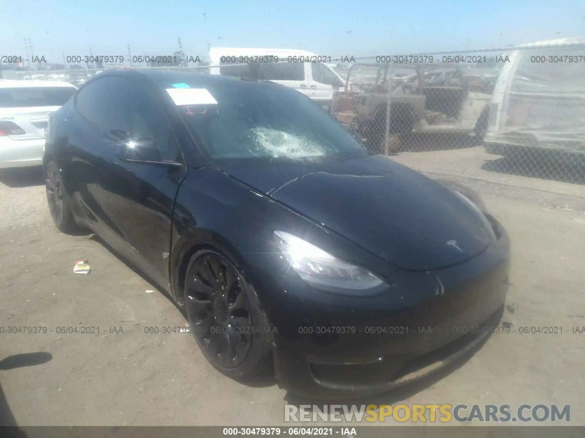 1 Photograph of a damaged car 5YJYGDEF4LF018283 TESLA MODEL Y 2020