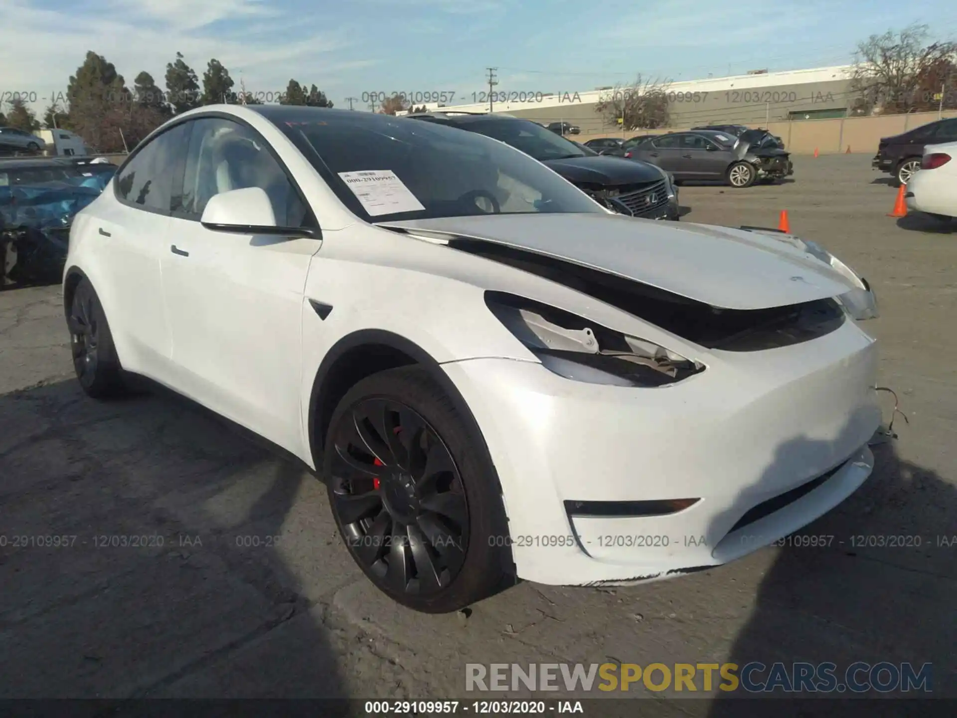 1 Photograph of a damaged car 5YJYGDEF4LF022737 TESLA MODEL Y 2020