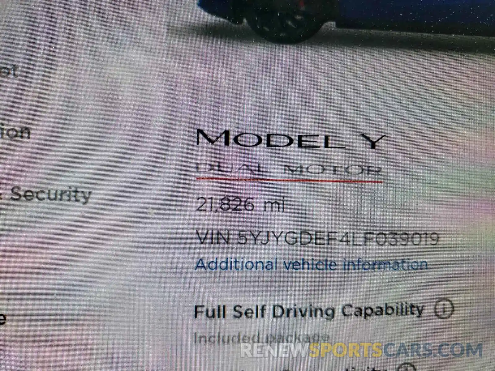 8 Photograph of a damaged car 5YJYGDEF4LF039019 TESLA MODEL Y 2020