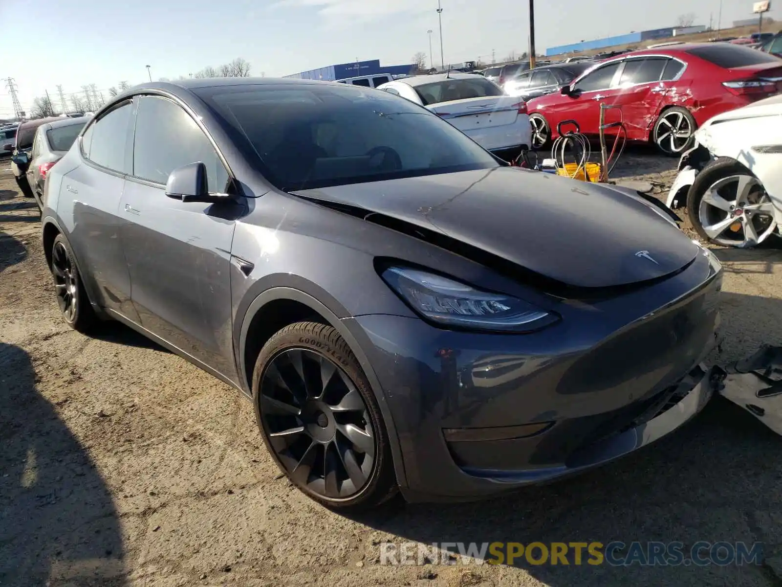 1 Photograph of a damaged car 5YJYGDEF5LF002481 TESLA MODEL Y 2020