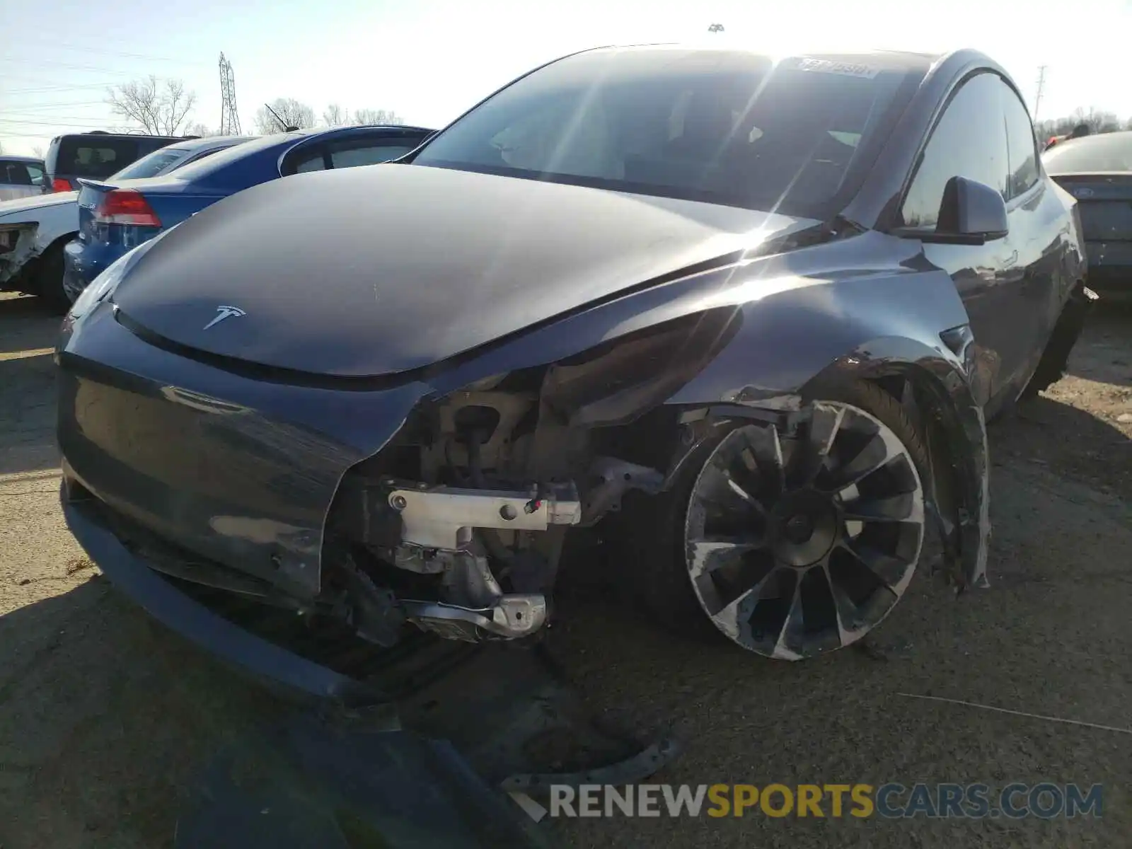 2 Photograph of a damaged car 5YJYGDEF5LF002481 TESLA MODEL Y 2020