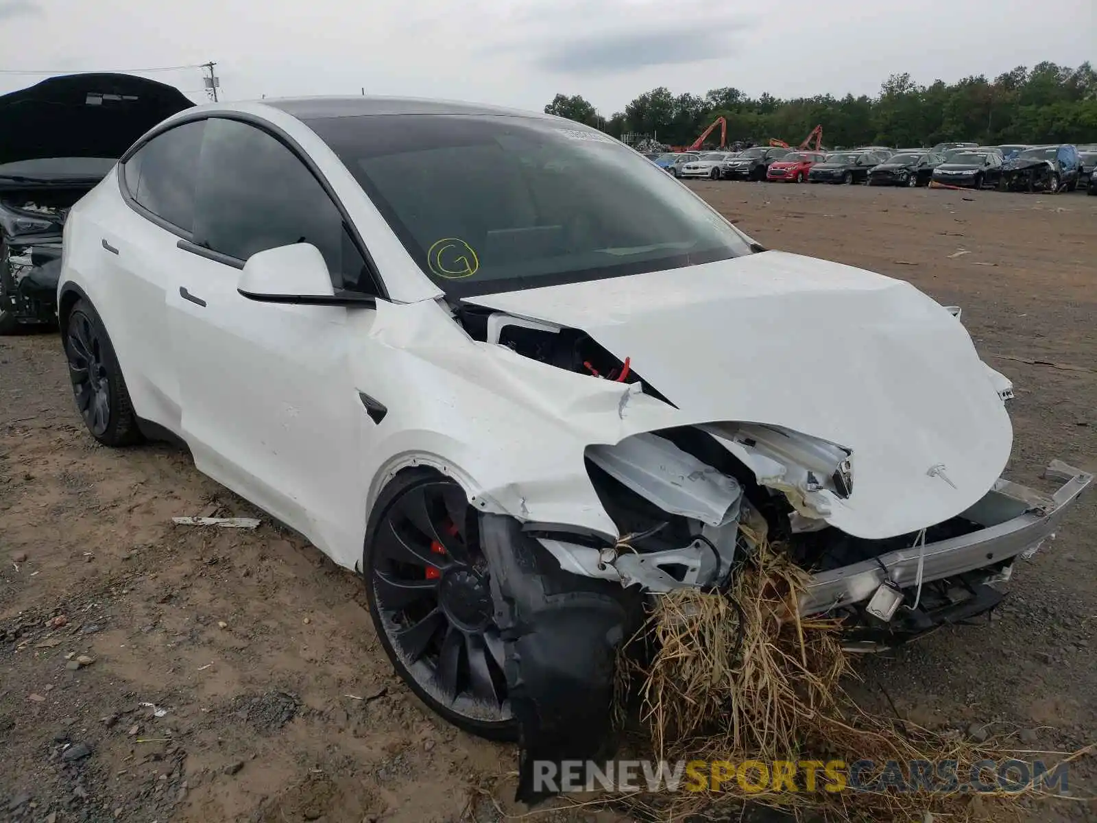 1 Photograph of a damaged car 5YJYGDEF5LF003520 TESLA MODEL Y 2020