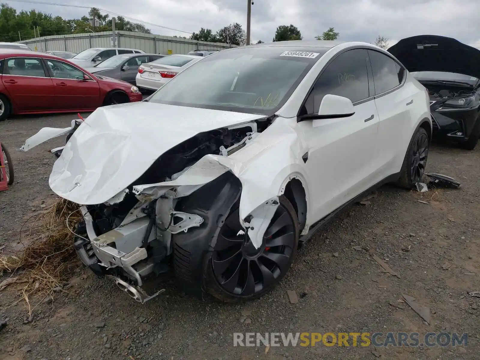 2 Photograph of a damaged car 5YJYGDEF5LF003520 TESLA MODEL Y 2020