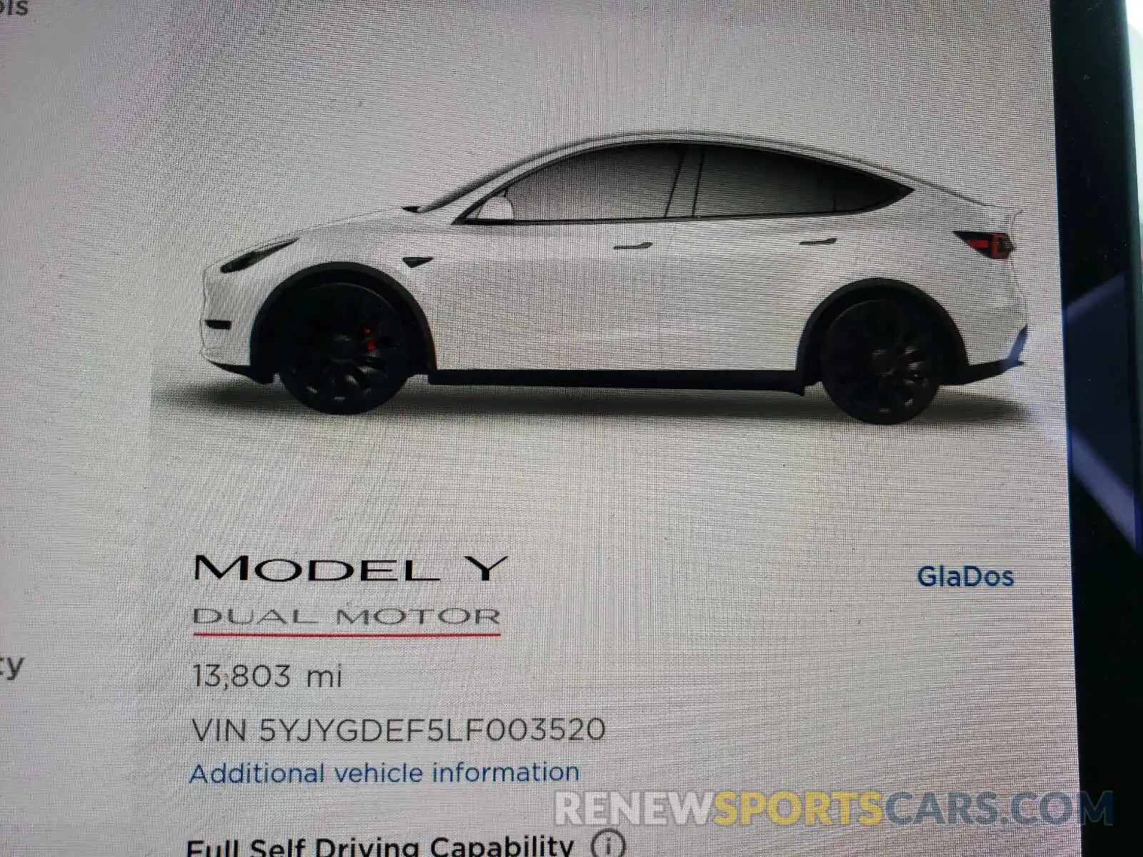 8 Photograph of a damaged car 5YJYGDEF5LF003520 TESLA MODEL Y 2020