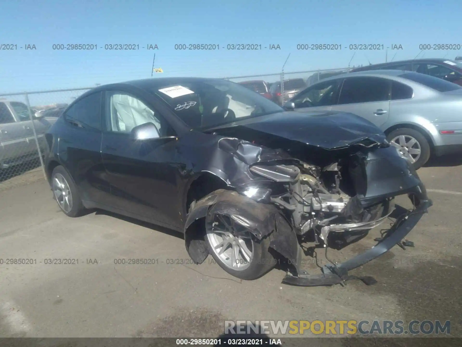 1 Photograph of a damaged car 5YJYGDEF5LF005526 TESLA MODEL Y 2020