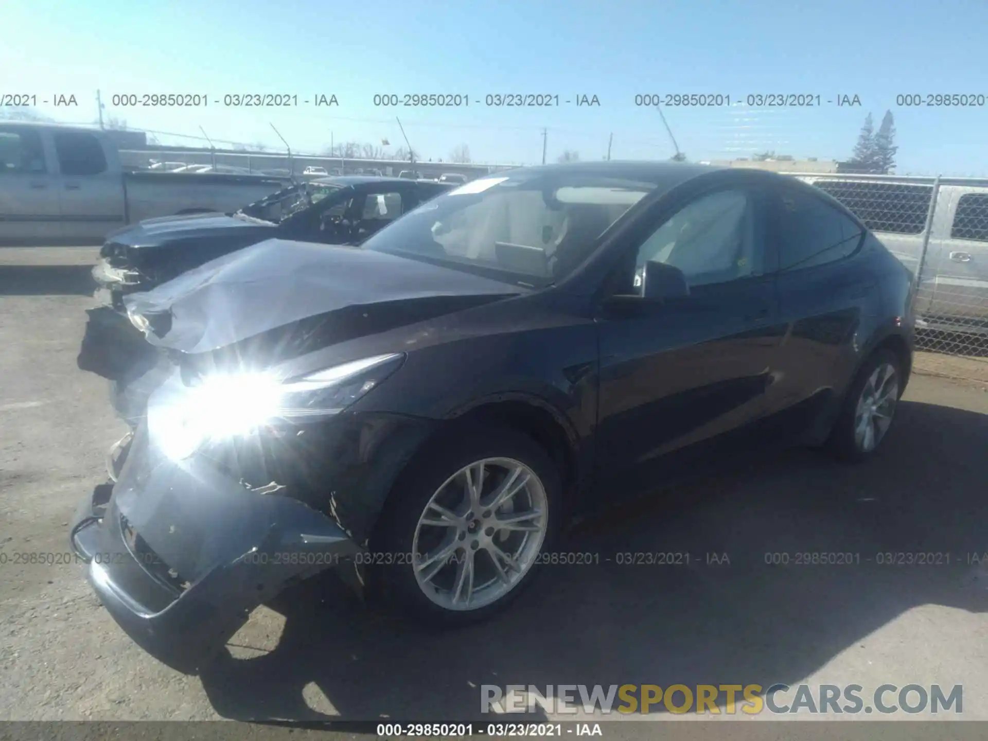 2 Photograph of a damaged car 5YJYGDEF5LF005526 TESLA MODEL Y 2020