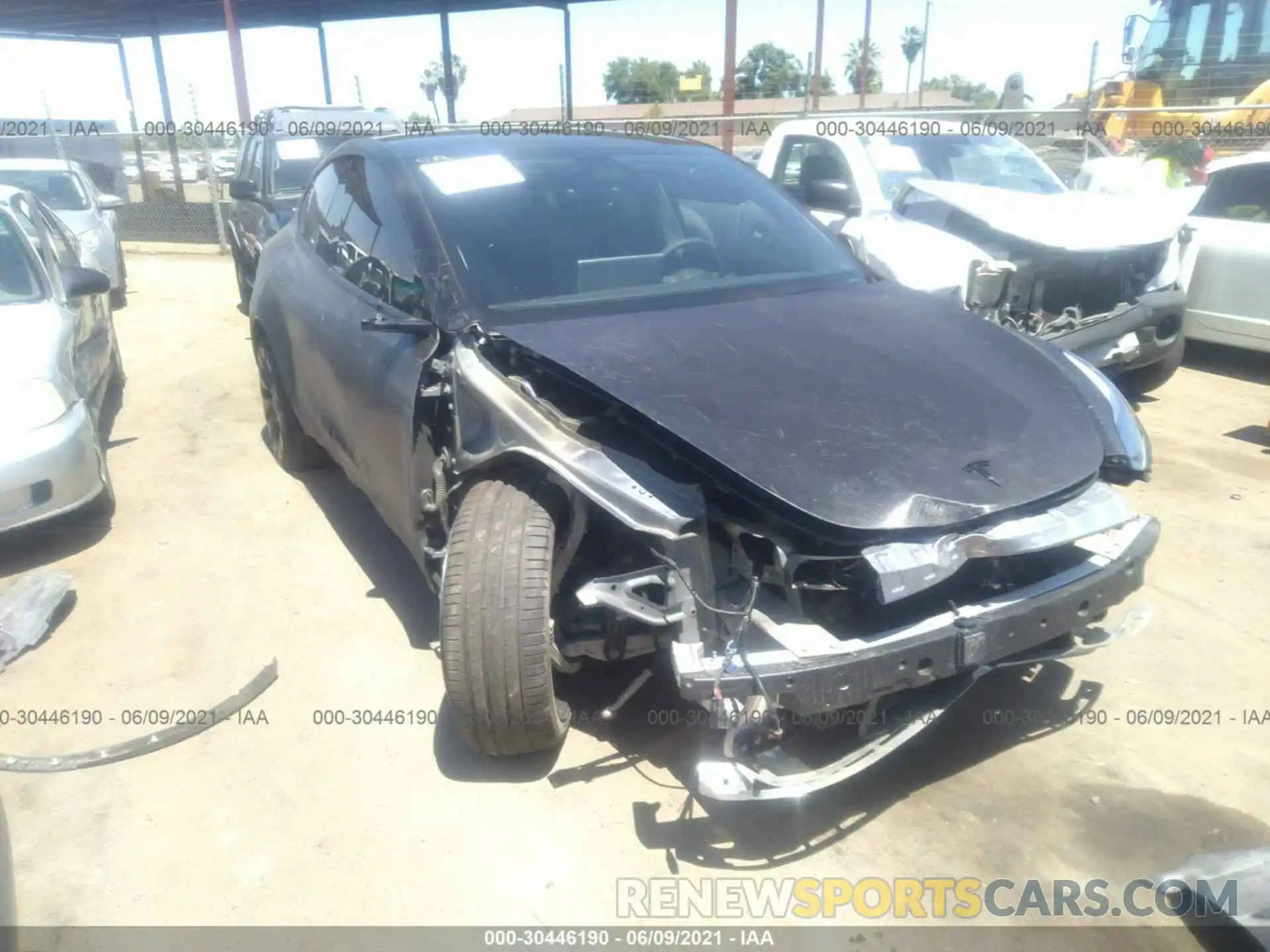 1 Photograph of a damaged car 5YJYGDEF5LF057190 TESLA MODEL Y 2020