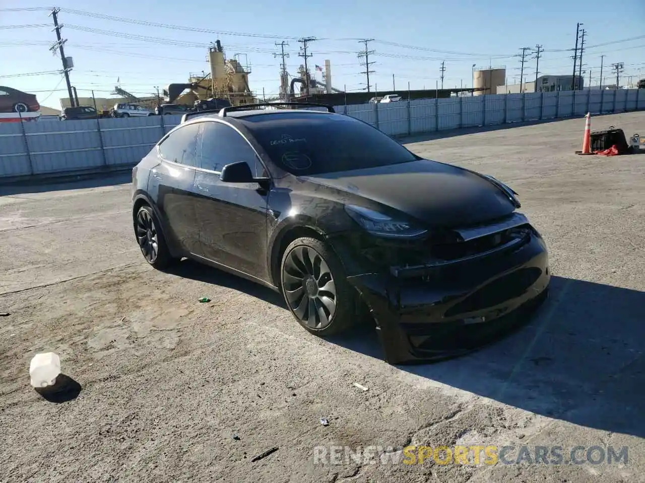 1 Photograph of a damaged car 5YJYGDEF5LF058775 TESLA MODEL Y 2020