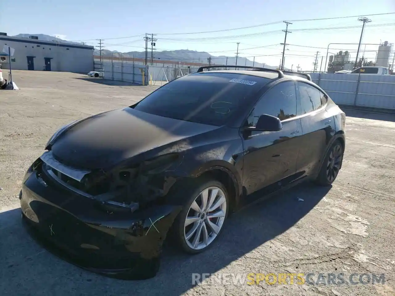 2 Photograph of a damaged car 5YJYGDEF5LF058775 TESLA MODEL Y 2020