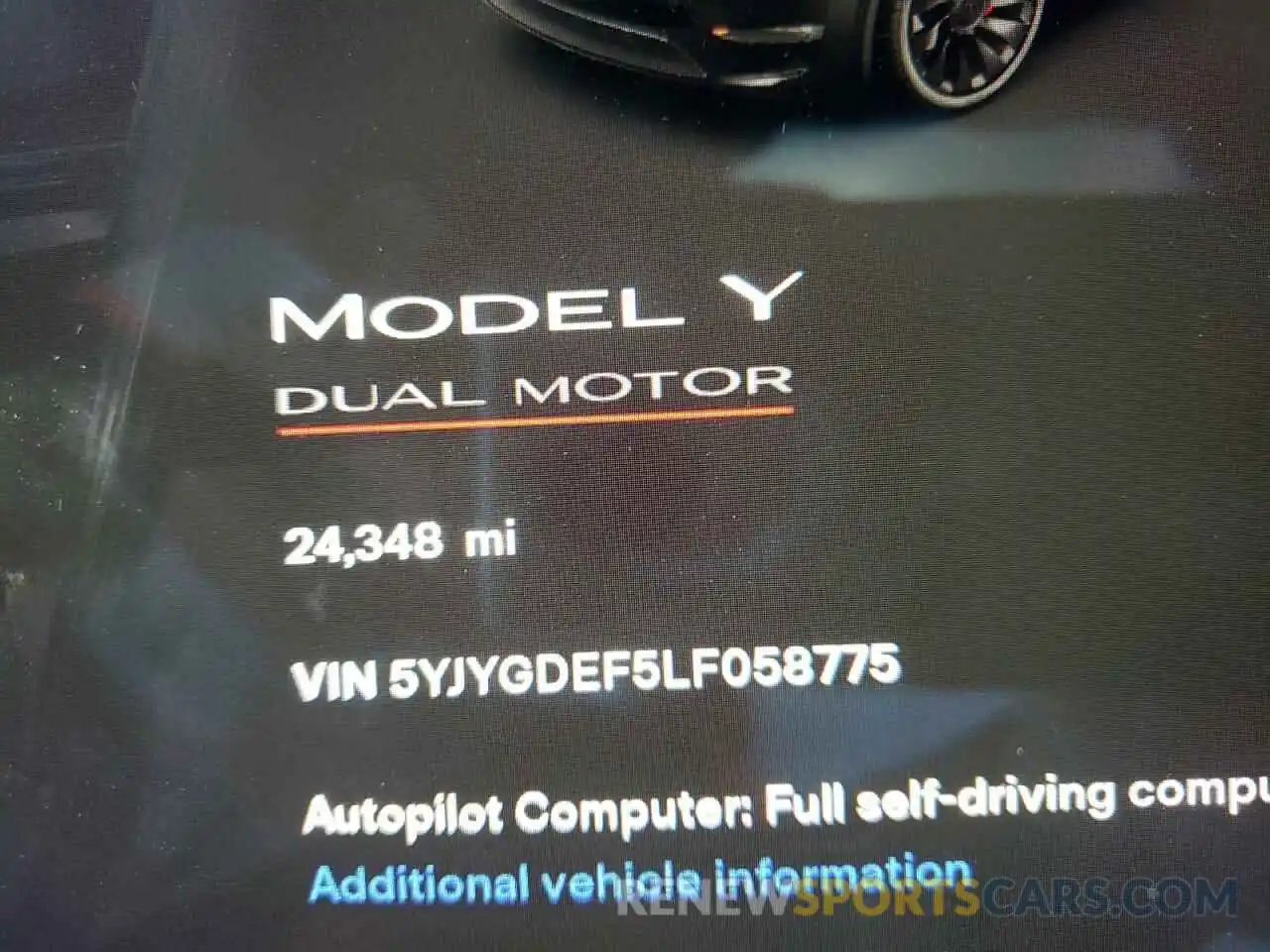 8 Photograph of a damaged car 5YJYGDEF5LF058775 TESLA MODEL Y 2020