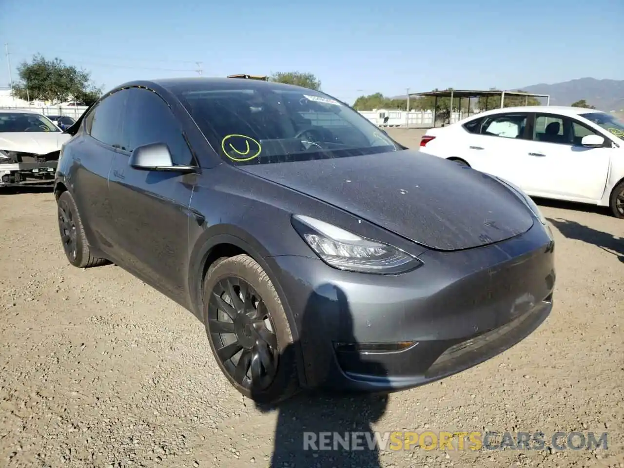 1 Photograph of a damaged car 5YJYGDEF6LF003266 TESLA MODEL Y 2020