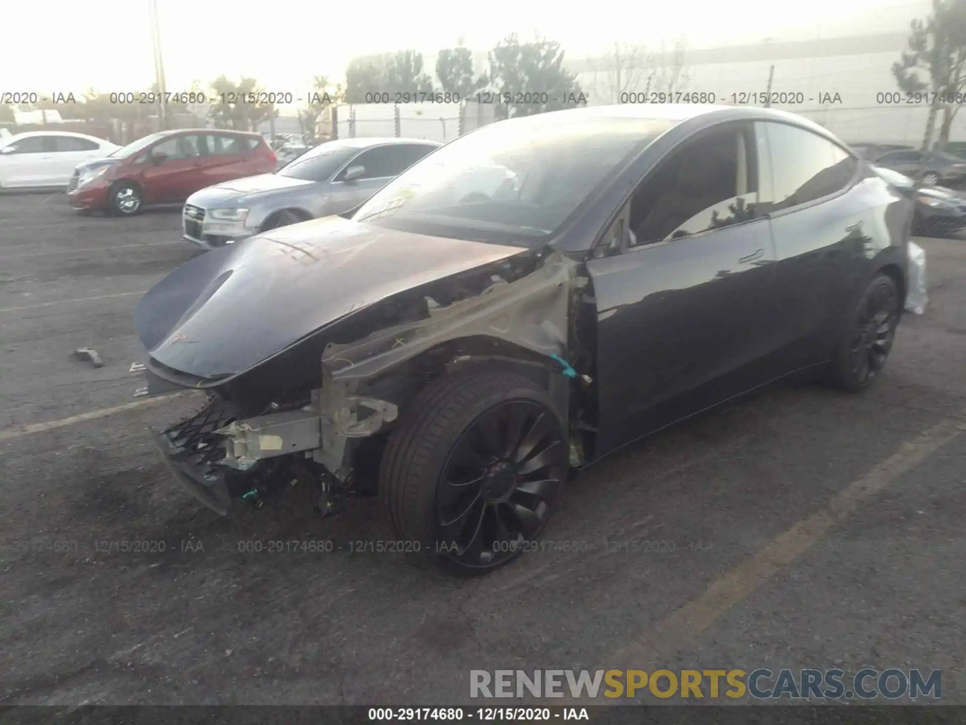 2 Photograph of a damaged car 5YJYGDEF6LF013876 TESLA MODEL Y 2020