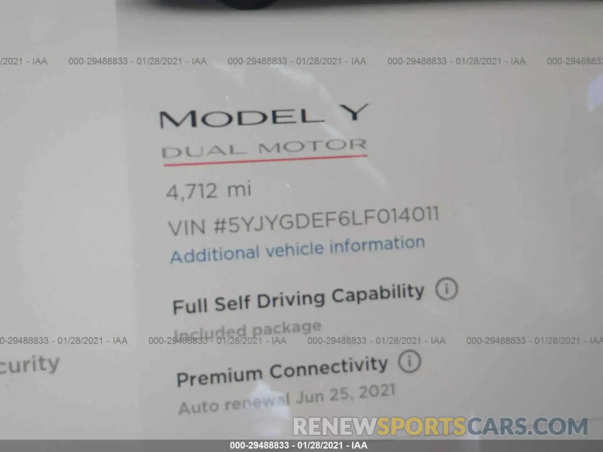 7 Photograph of a damaged car 5YJYGDEF6LF014011 TESLA MODEL Y 2020