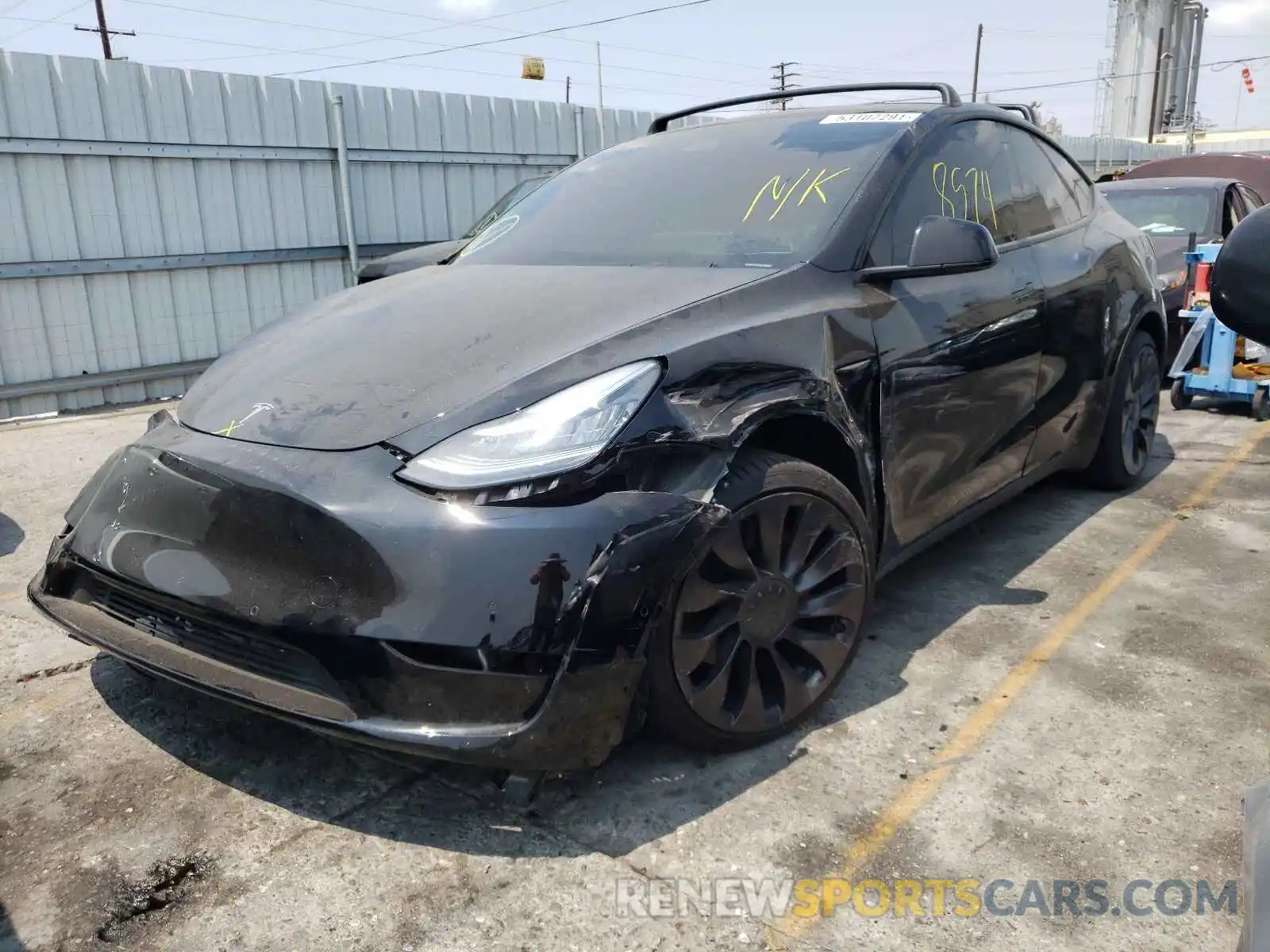 2 Photograph of a damaged car 5YJYGDEF6LF016468 TESLA MODEL Y 2020