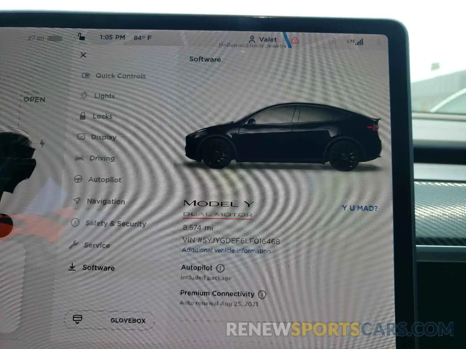 8 Фотография поврежденного автомобиля 5YJYGDEF6LF016468 TESLA MODEL Y 2020