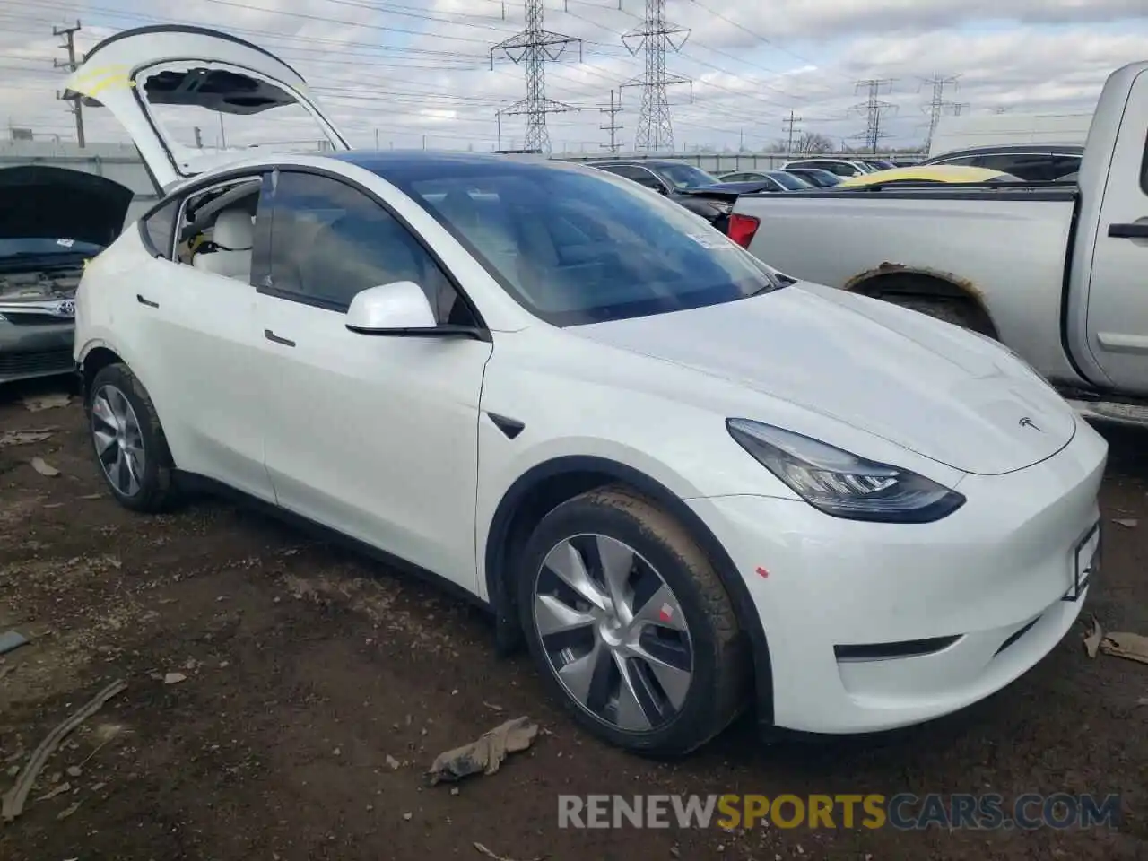 4 Фотография поврежденного автомобиля 5YJYGDEF6LF018544 TESLA MODEL Y 2020