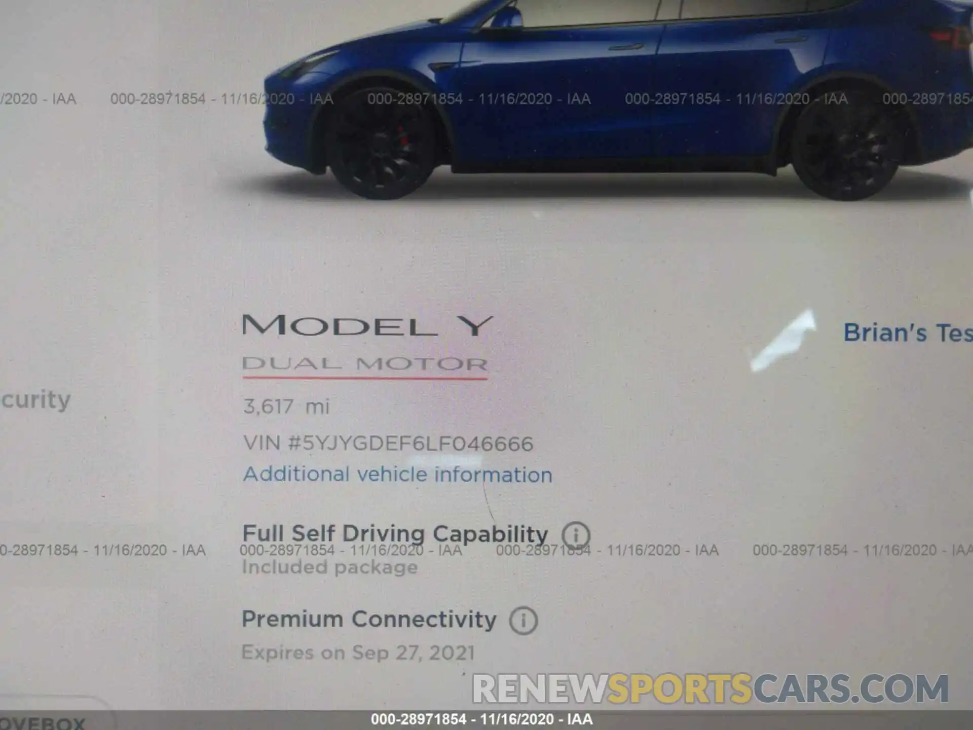 7 Фотография поврежденного автомобиля 5YJYGDEF6LF046666 TESLA MODEL Y 2020