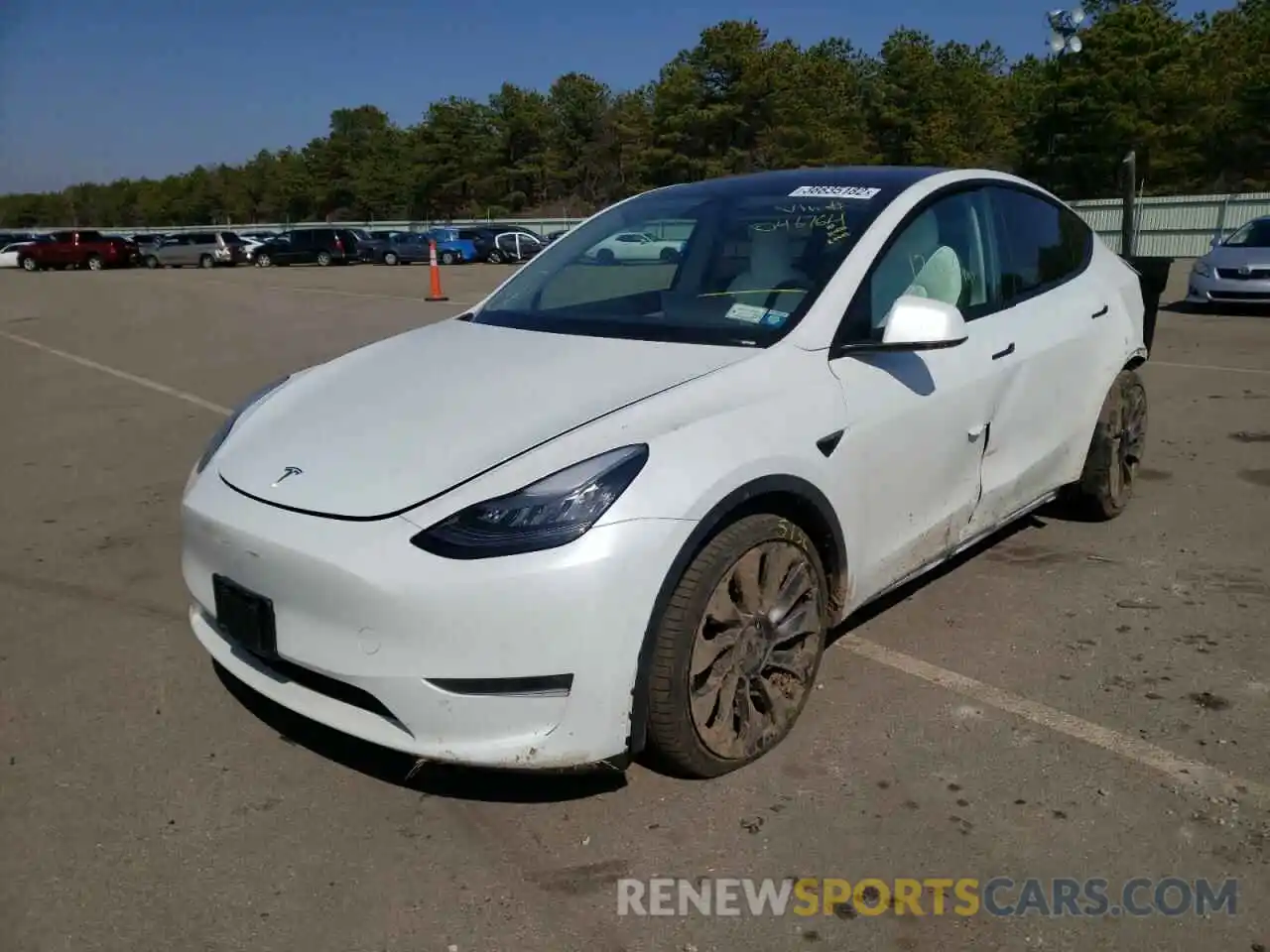 2 Фотография поврежденного автомобиля 5YJYGDEF6LF046764 TESLA MODEL Y 2020