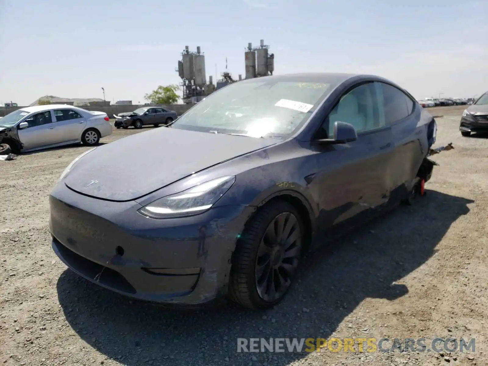 2 Photograph of a damaged car 5YJYGDEF6LF058879 TESLA MODEL Y 2020