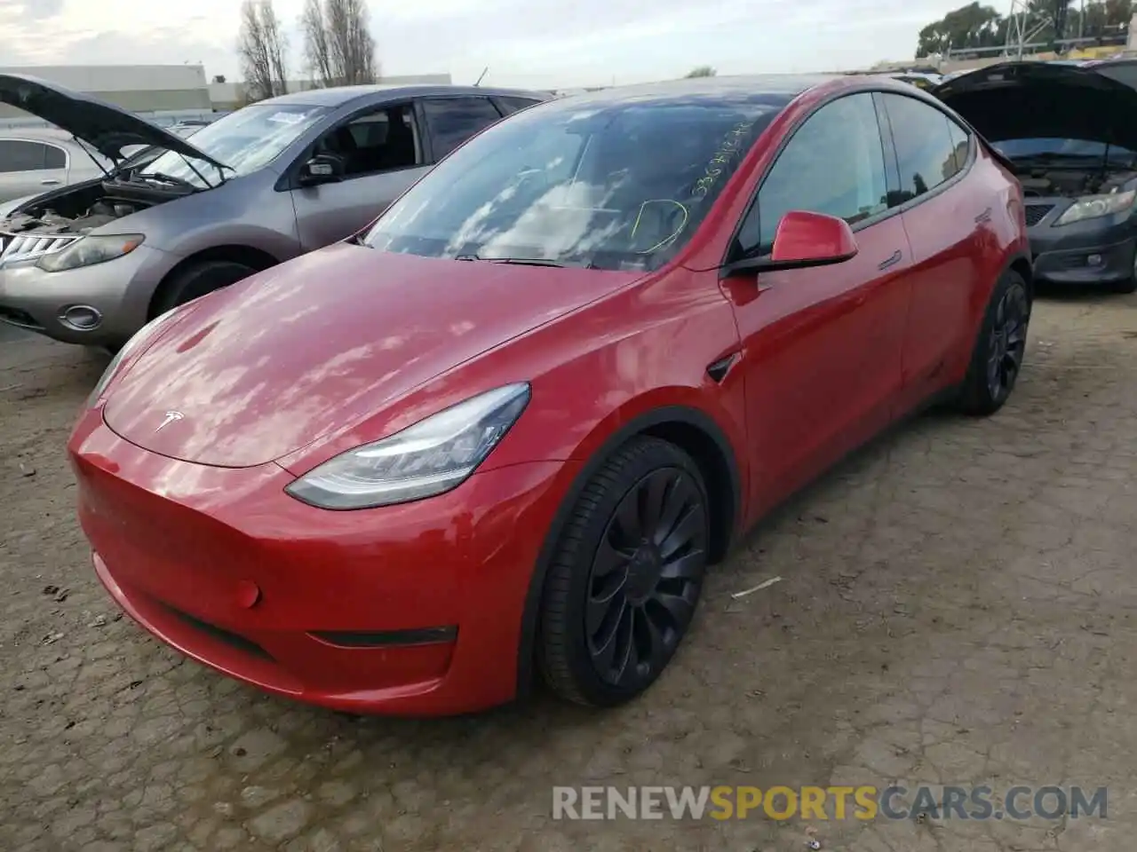 2 Фотография поврежденного автомобиля 5YJYGDEF7LF003356 TESLA MODEL Y 2020