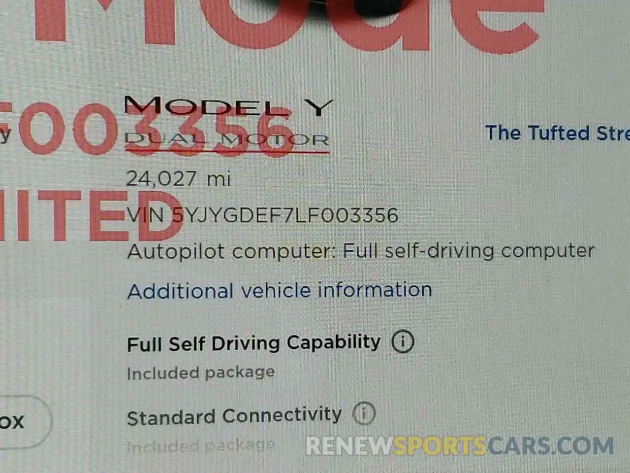 8 Photograph of a damaged car 5YJYGDEF7LF003356 TESLA MODEL Y 2020