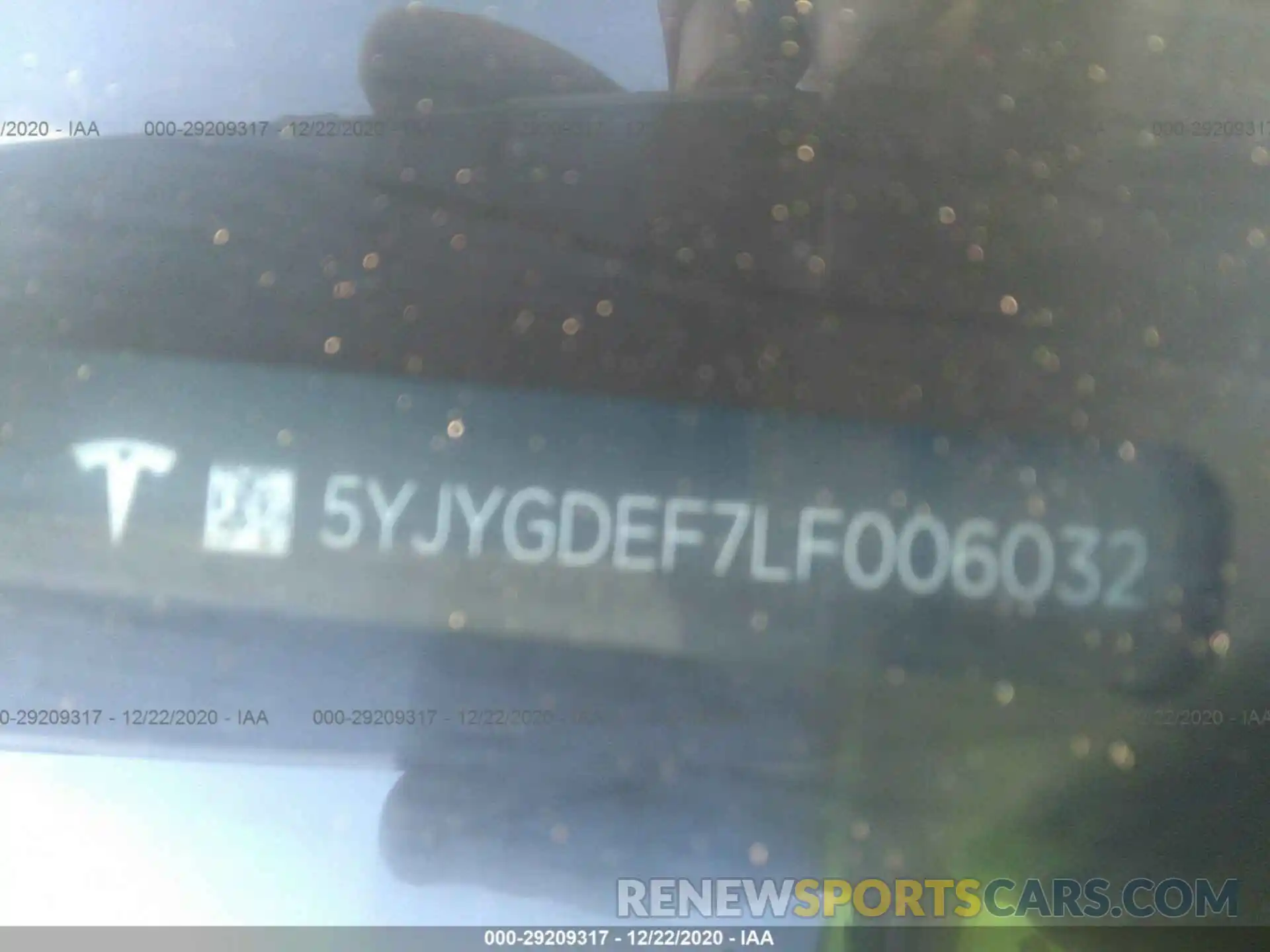 9 Photograph of a damaged car 5YJYGDEF7LF006032 TESLA MODEL Y 2020