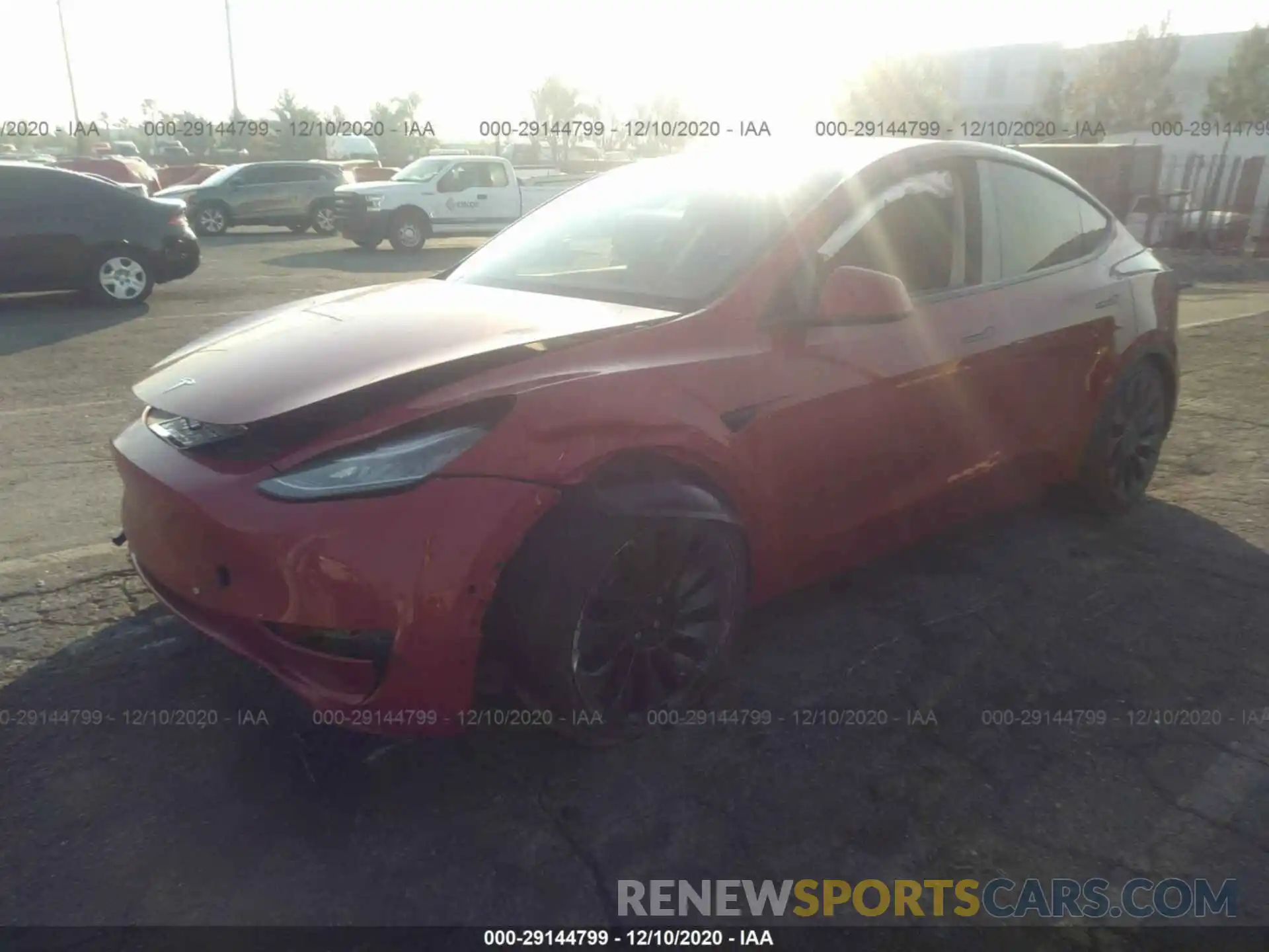 2 Photograph of a damaged car 5YJYGDEF7LF009772 TESLA MODEL Y 2020