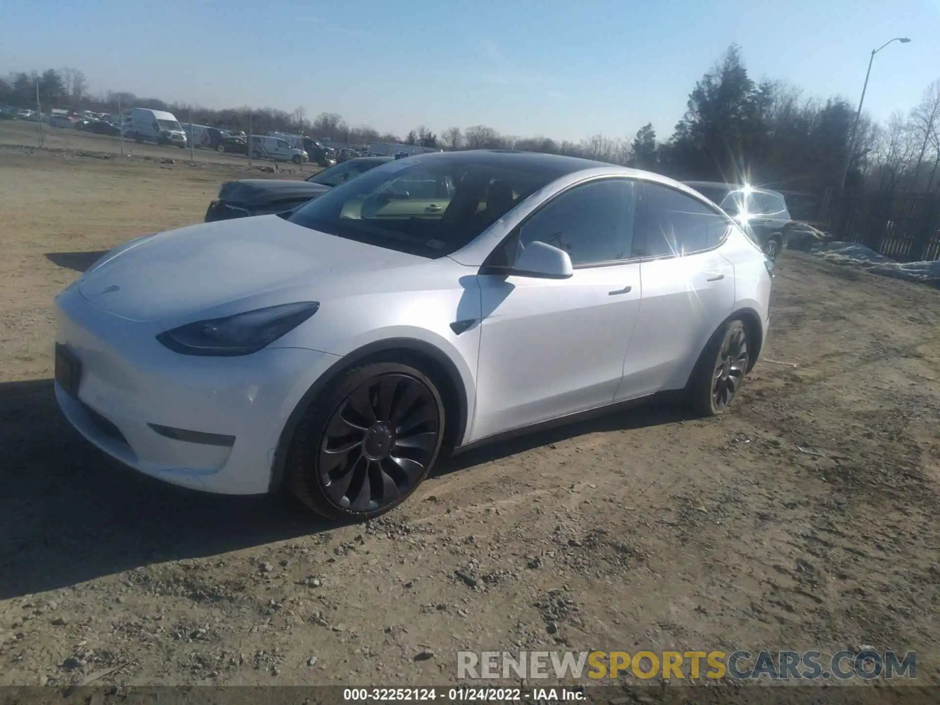 2 Photograph of a damaged car 5YJYGDEF7LF028063 TESLA MODEL Y 2020