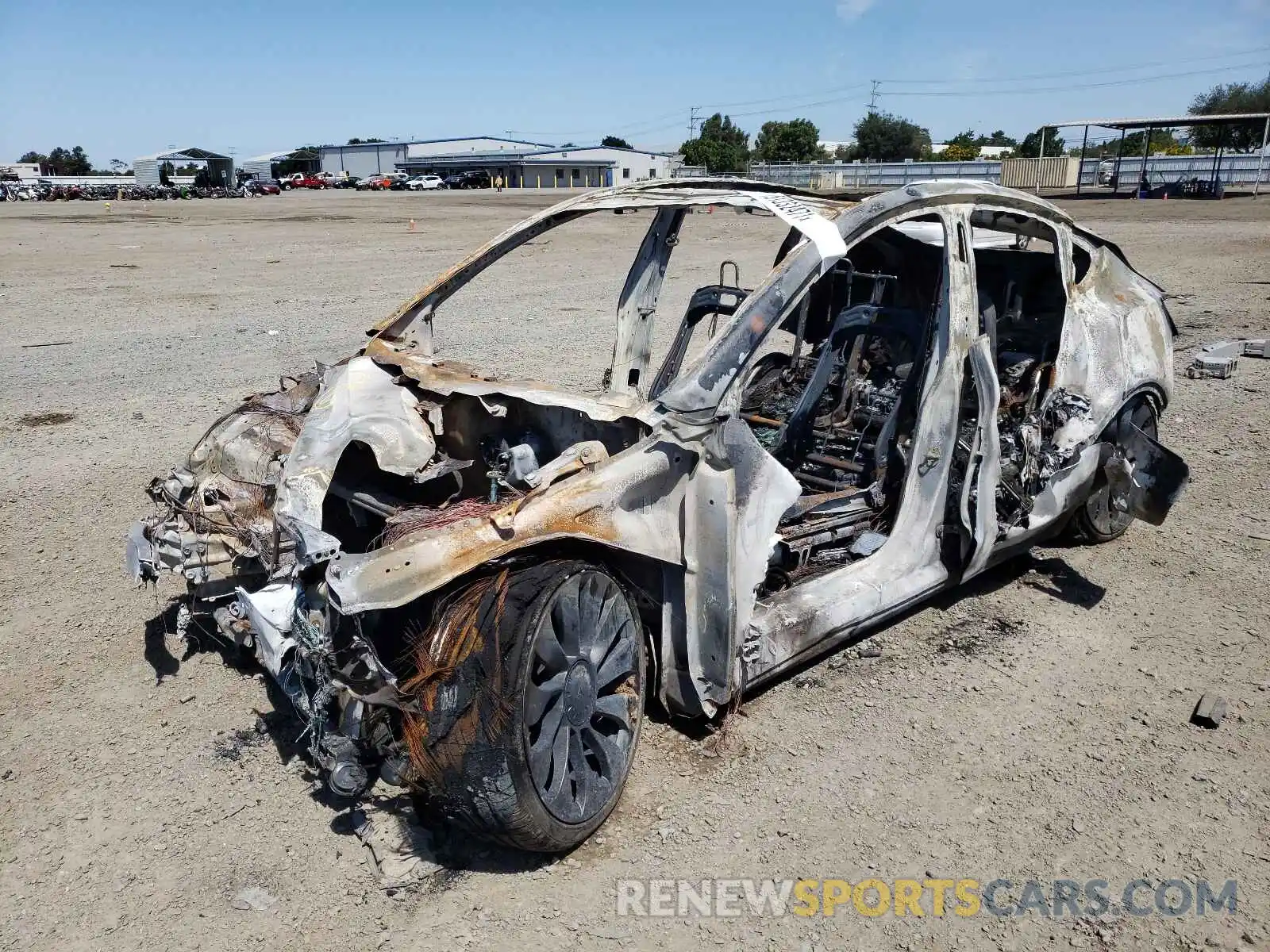 2 Photograph of a damaged car 5YJYGDEF7LF034395 TESLA MODEL Y 2020