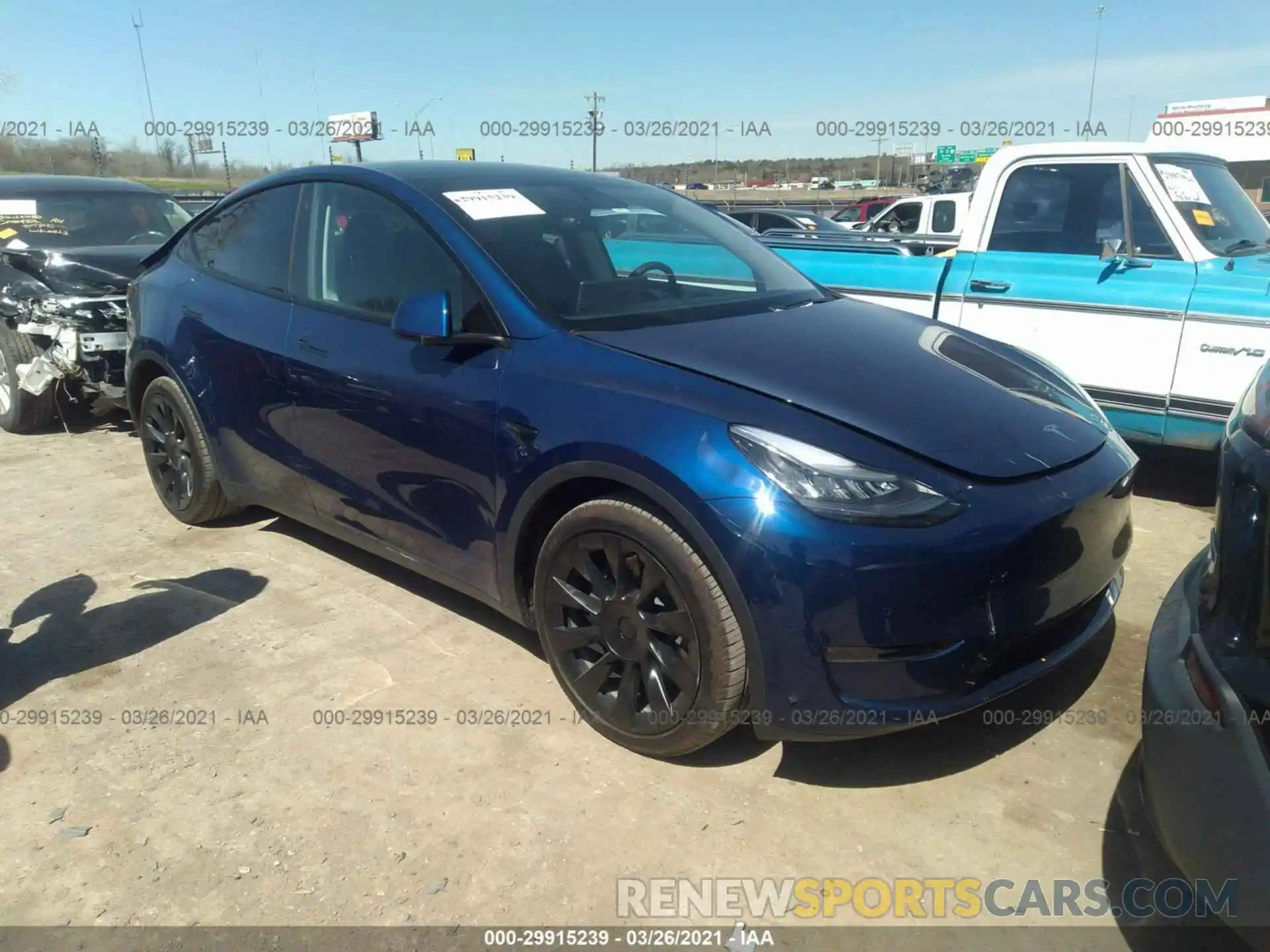 1 Фотография поврежденного автомобиля 5YJYGDEF7LF037653 TESLA MODEL Y 2020