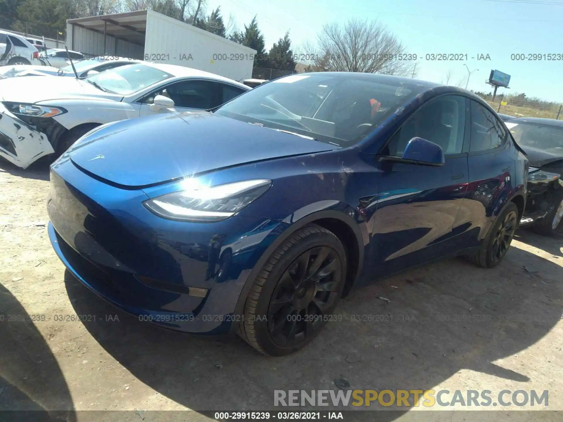 2 Фотография поврежденного автомобиля 5YJYGDEF7LF037653 TESLA MODEL Y 2020