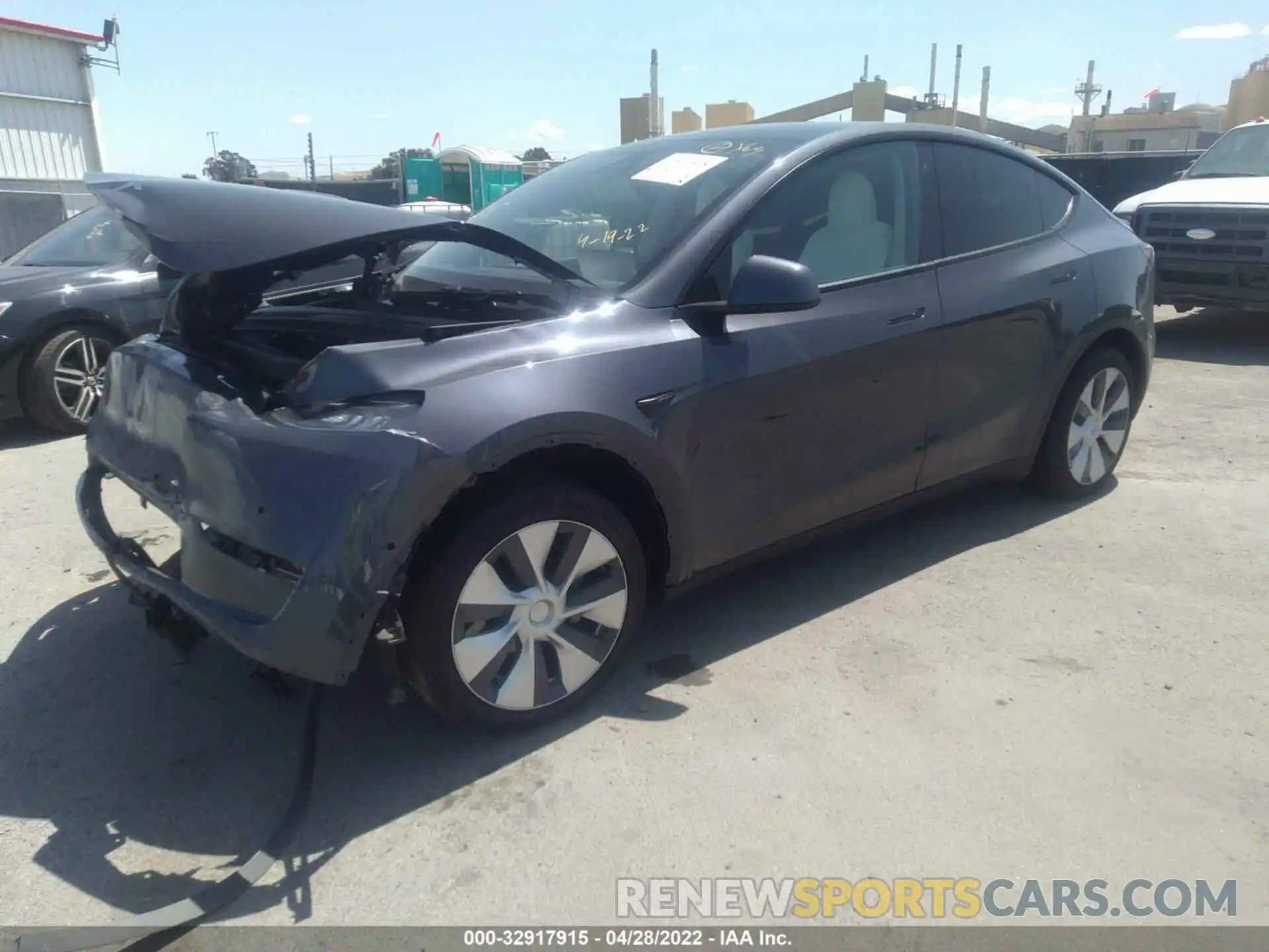 2 Photograph of a damaged car 5YJYGDEF7LF039029 TESLA MODEL Y 2020