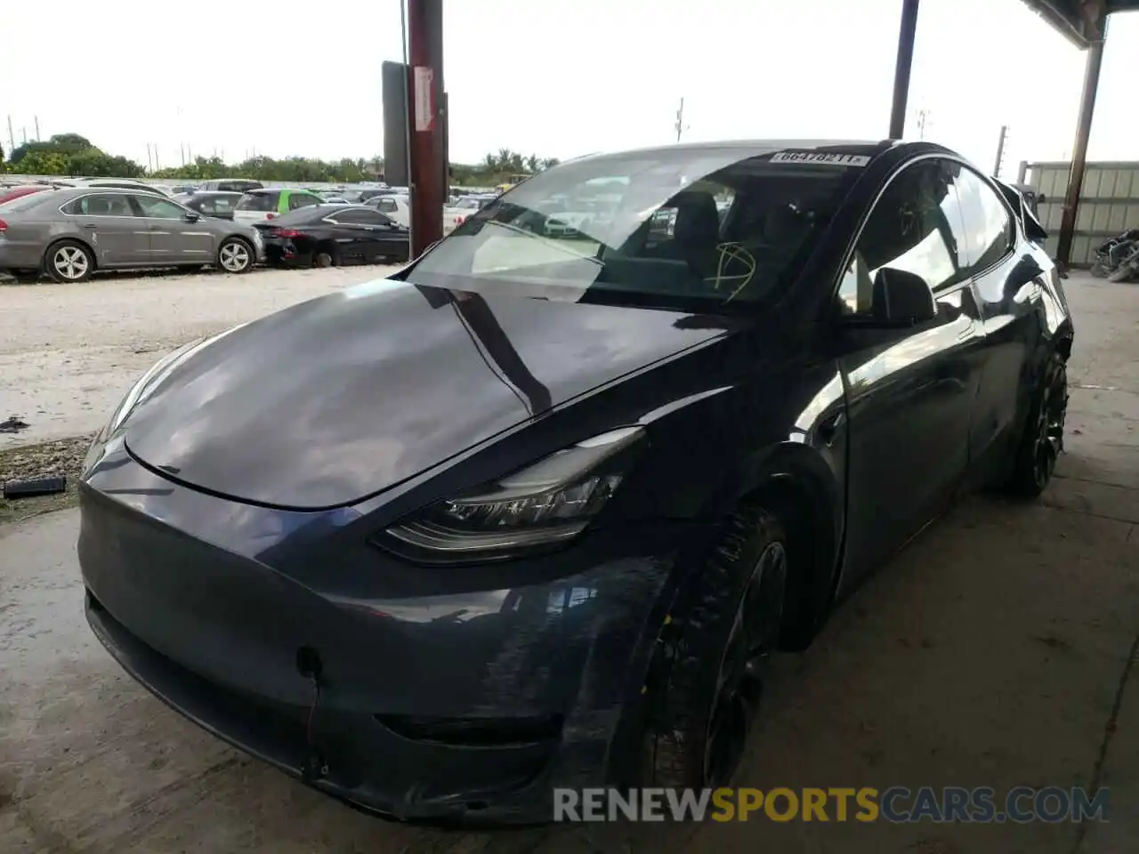 2 Photograph of a damaged car 5YJYGDEF8LF001003 TESLA MODEL Y 2020